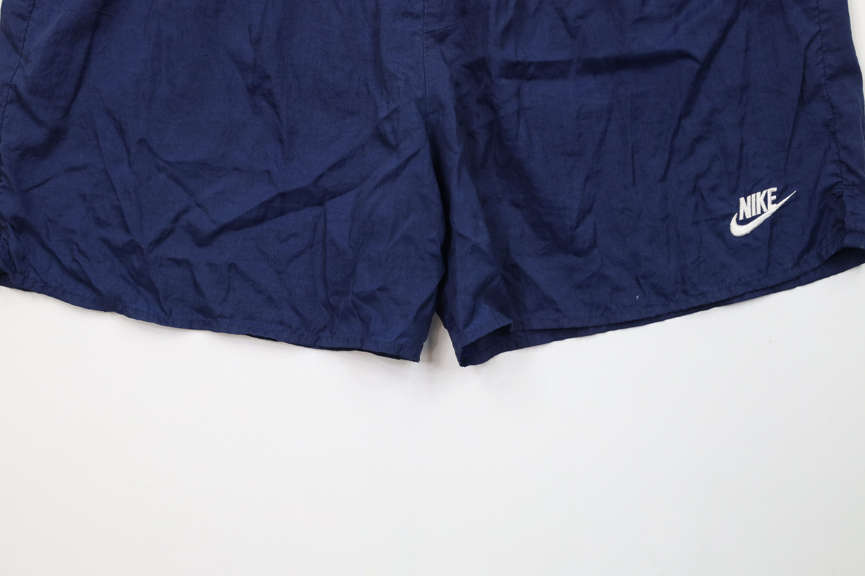 Nike Vintage 90s Nike Big Swoosh Lined Shorts Swim Trunks Blue Size US 32 / EU 48 - 4 Thumbnail