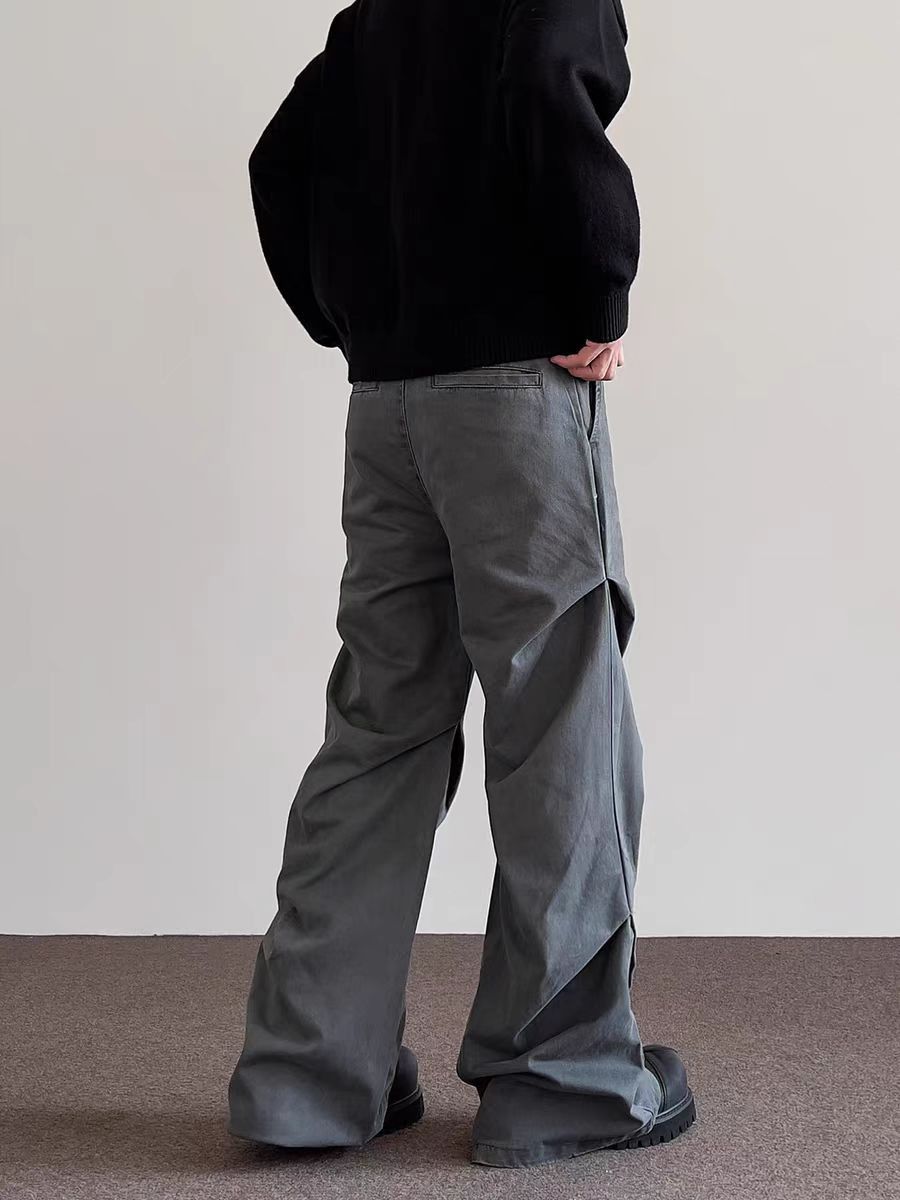 Japanese Brand × Vintage High Street Pleated Design Micro Flare Casual Pants Size US 32 / EU 48 - 3 Thumbnail