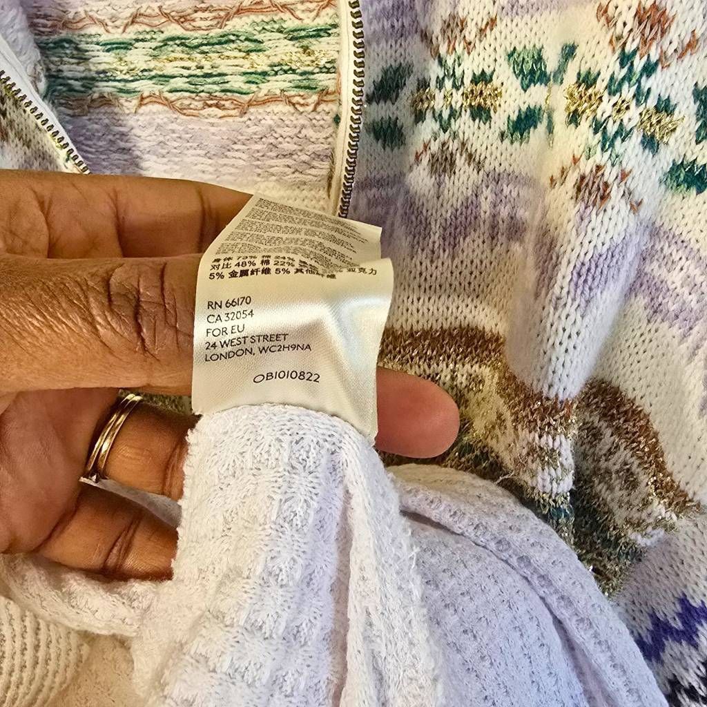 Free People Free People Cozy Cottage Metallic Thermal Sweater White Gold Size XS / US 0-2 / IT 36-38 - 16 Thumbnail