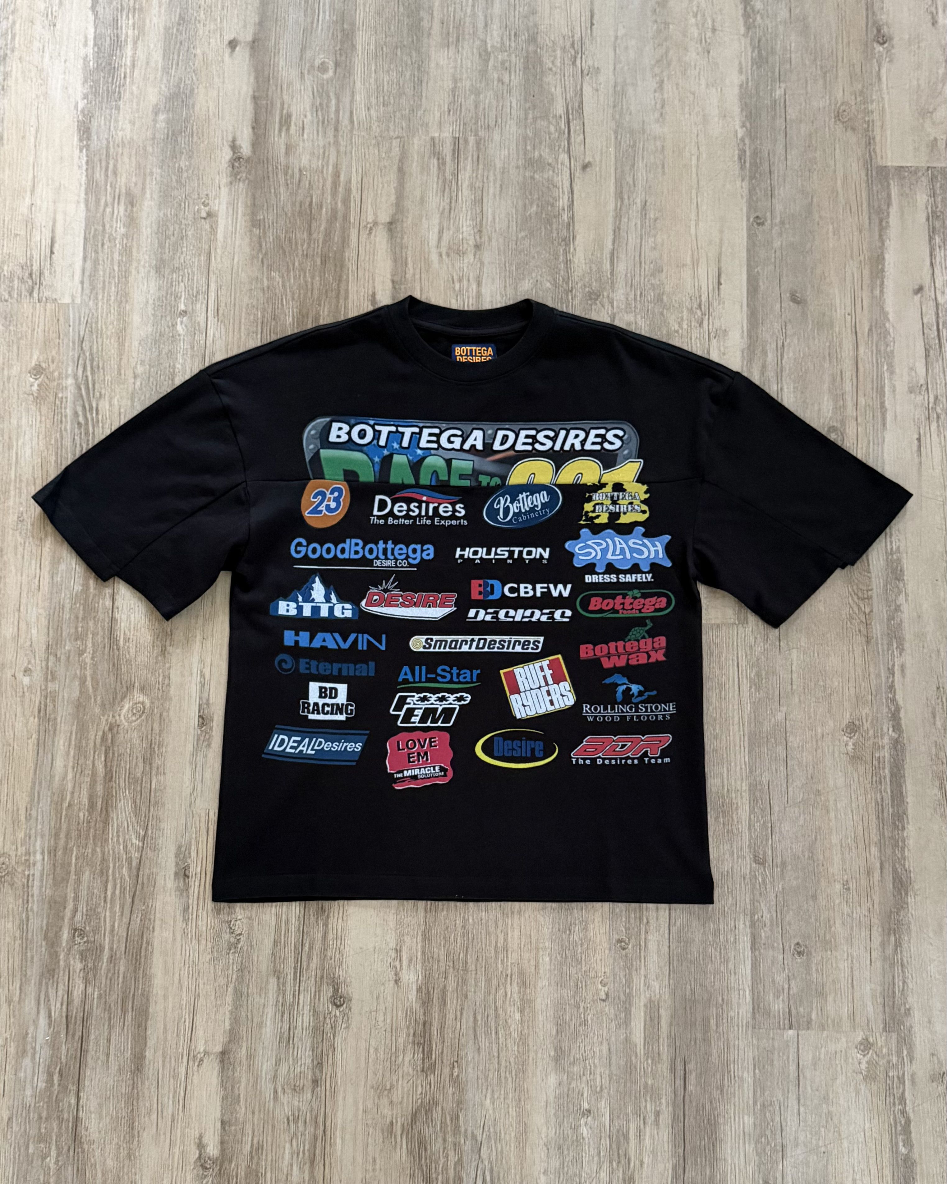 Bottega Desires Bottega Desires Black Racing Tee Size US M / EU 48-50 / 2 - 1 Thumbnail