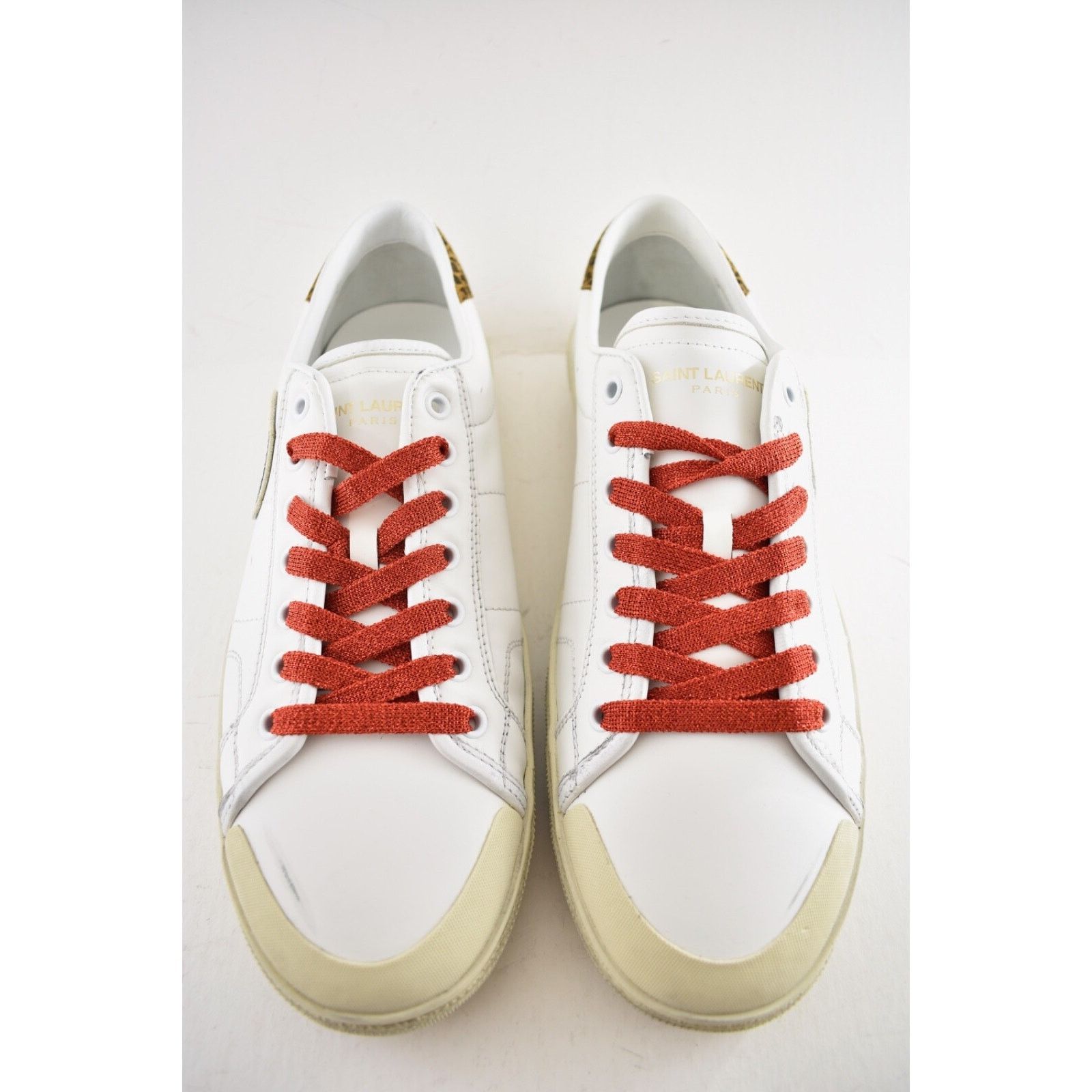 Yves Saint Laurent Saint Laurent Mens SL 37 Court Diamond White Flat Low Top Size US 11 / EU 44 - 8 Thumbnail