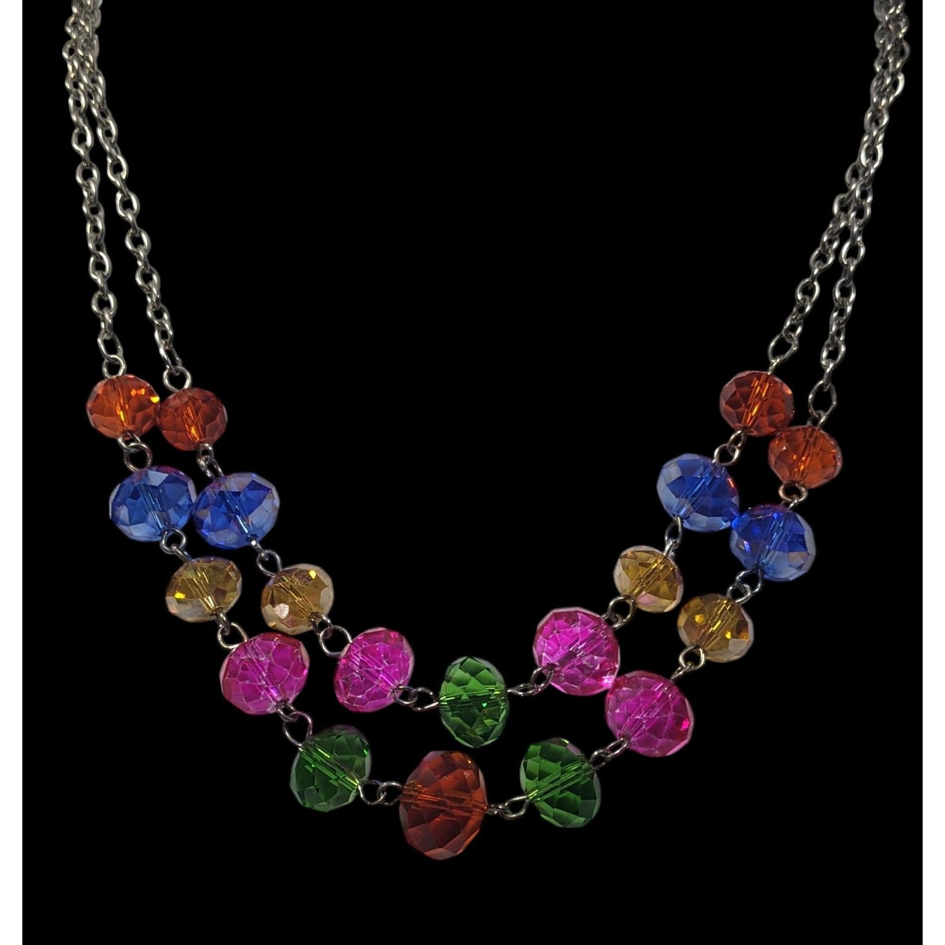 Other Candycore Sparkly Rainbow Glass Beaded Multilayer Necklace Size ONE SIZE - 2 Thumbnail