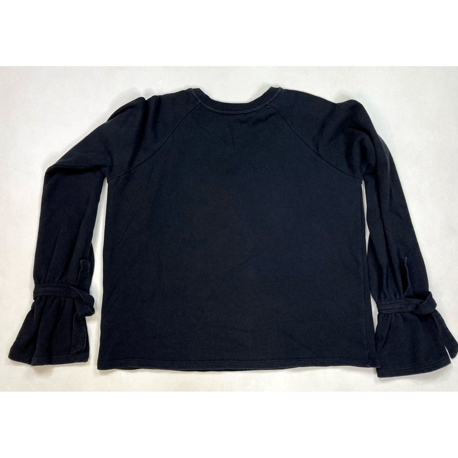 Paige Paige Sweatshirt Women Medium Black Long Sleeve Cinched Bell Crew Neck Pullover Casual Size M / US 6-8 / IT 42-44 - 3 Thumbnail