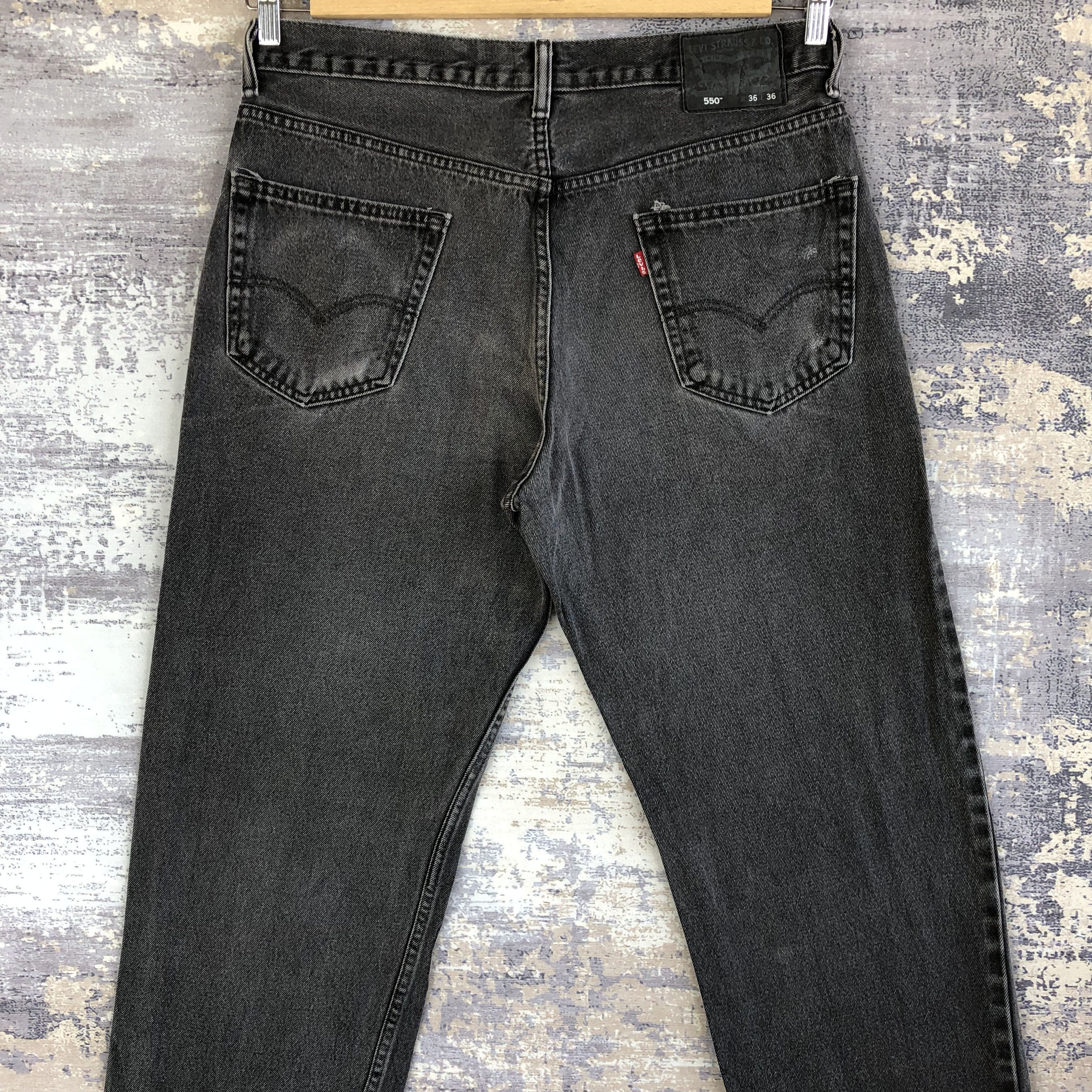 Levi's Vintage Levis Faded Black Jeans Levi's Stonewash Denim Size US 34 / EU 50 - 4 Thumbnail