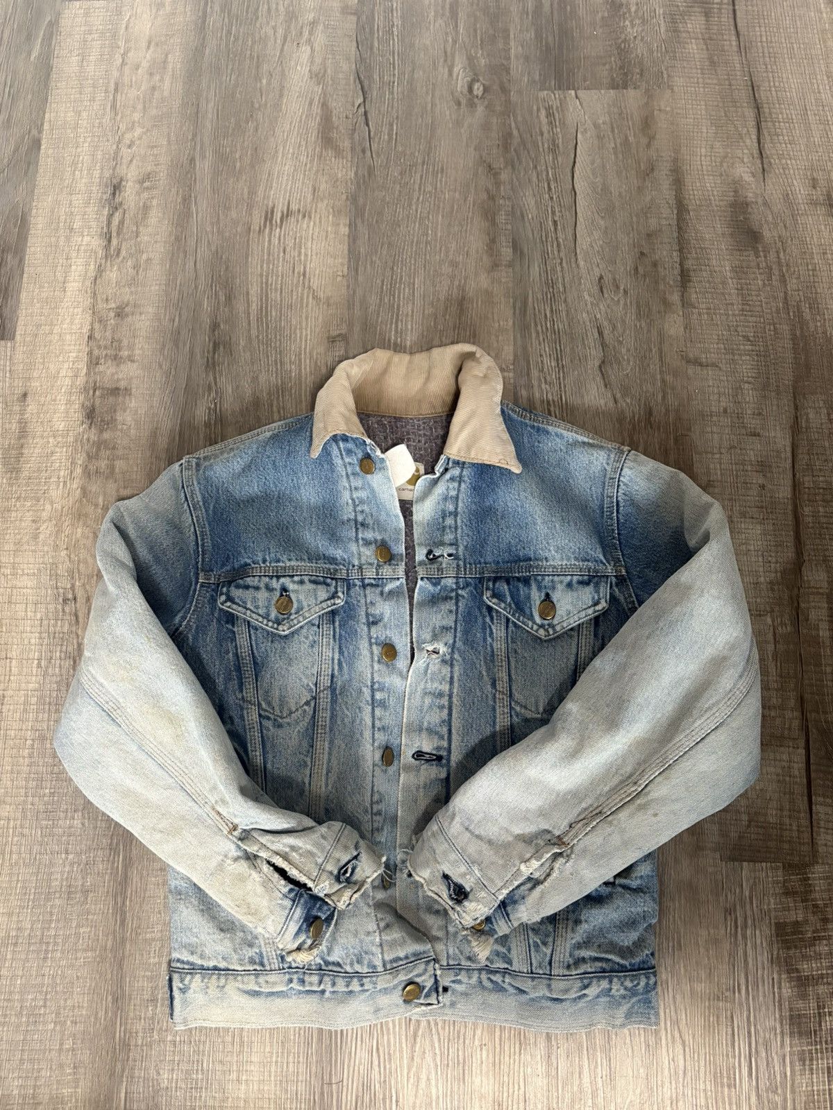 Carhartt Vintage 90s fleece lined Denim Carhartt Jacket Size US XS / EU 42 / 0 - 1 Thumbnail