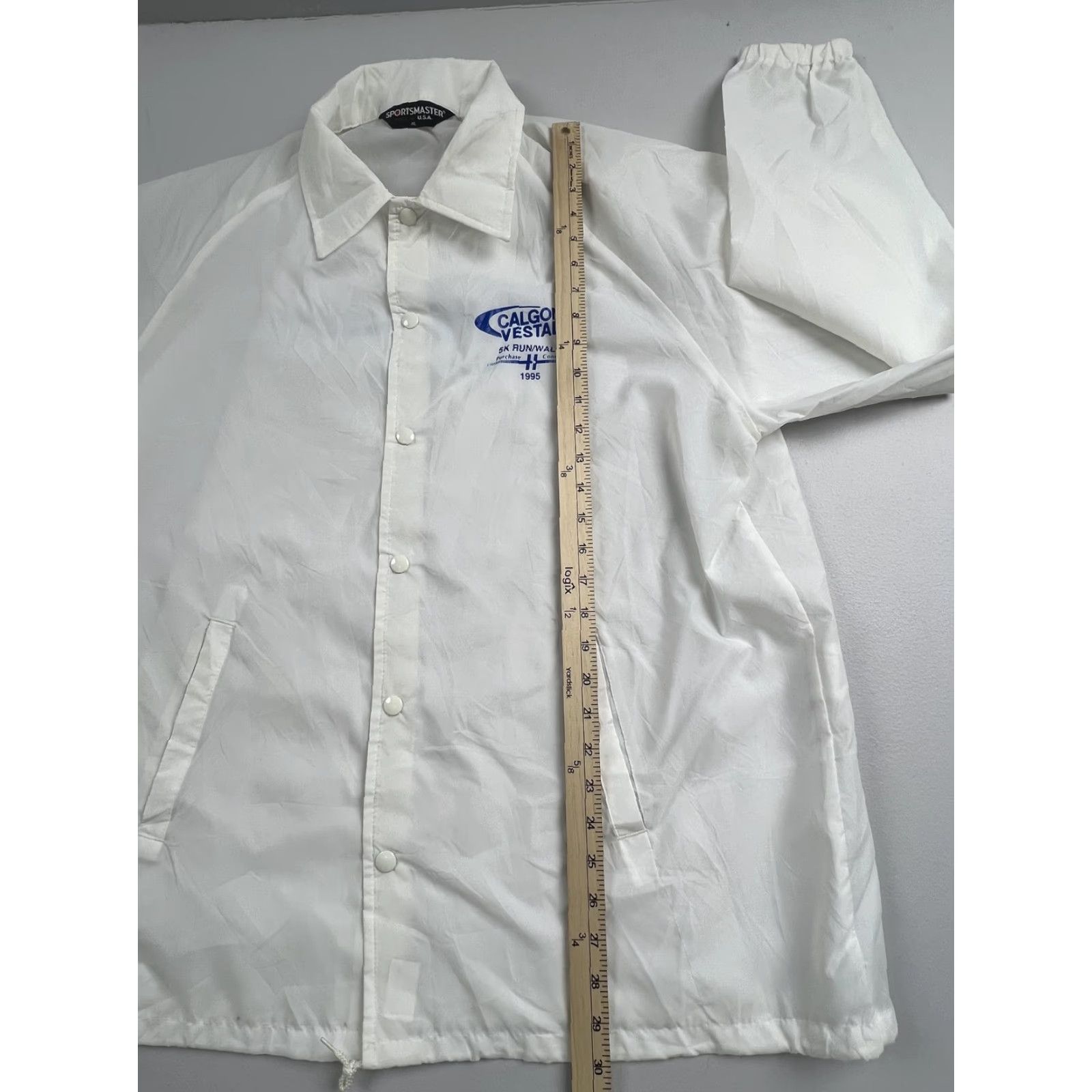 Vintage VINTAGE Sportsmaster Jacket Mens XL White Windbreaker Calgon Run Walk 1995 USA Size US XL / EU 56 / 4 - 6 Thumbnail