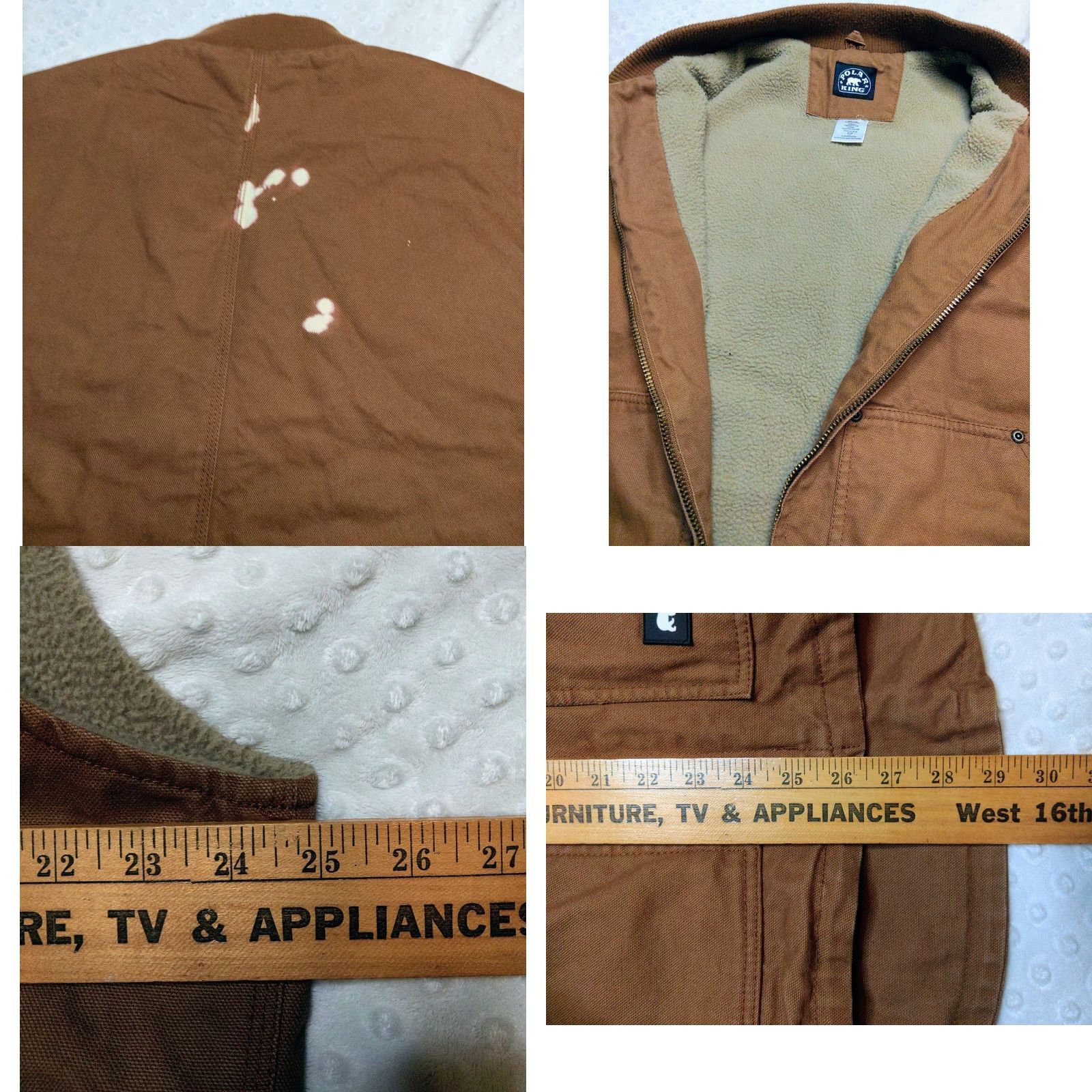 Vintage Sherpa Polar King Brown Tan Canvas Sherpa Vest XL Tall? Size US L / EU 52-54 / 3 - 8 Thumbnail