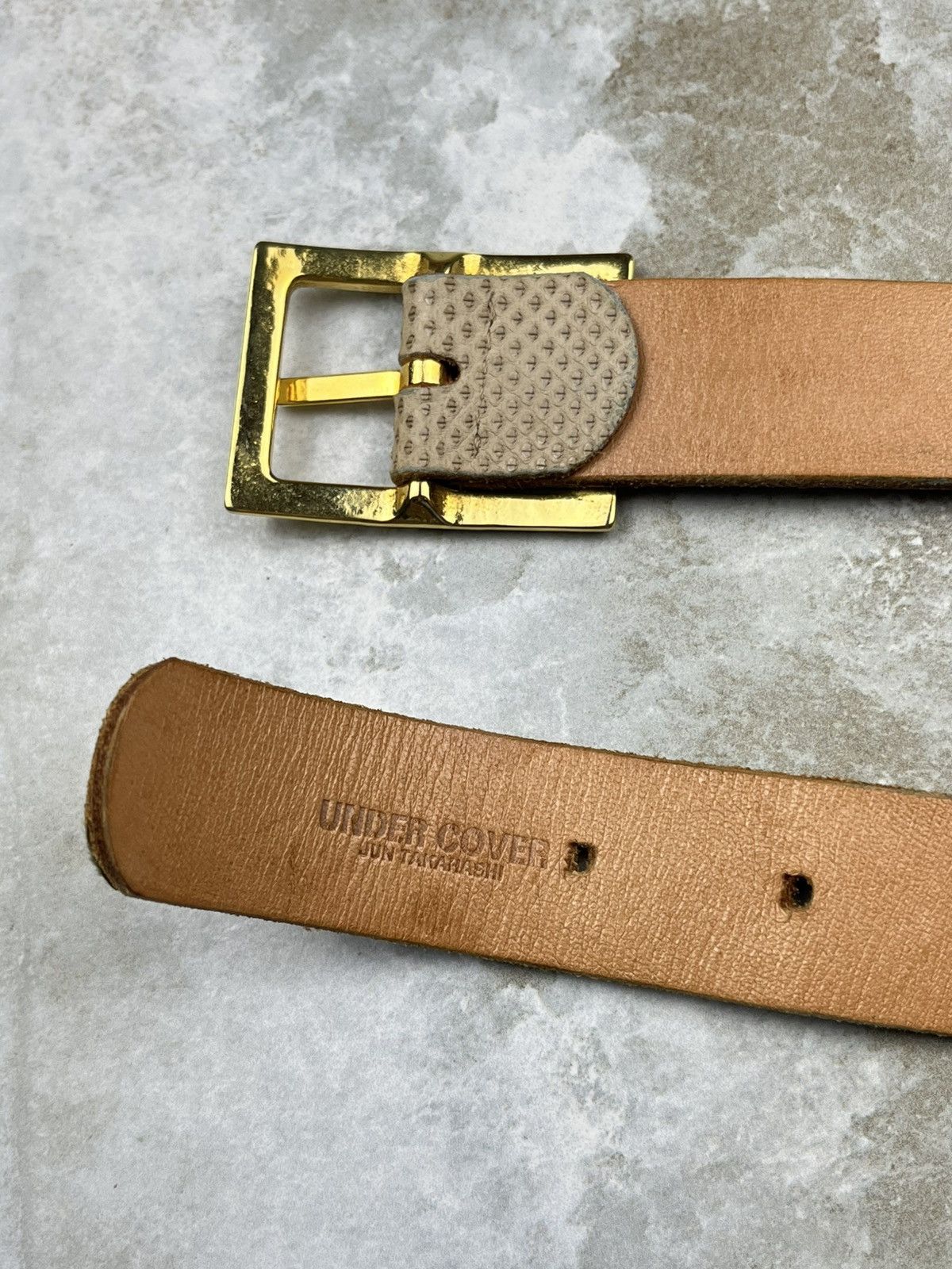 Undercover SS98 Undercover Vintage Snake Skin Gold Buckle Leather Belt Size ONE SIZE - 6 Thumbnail