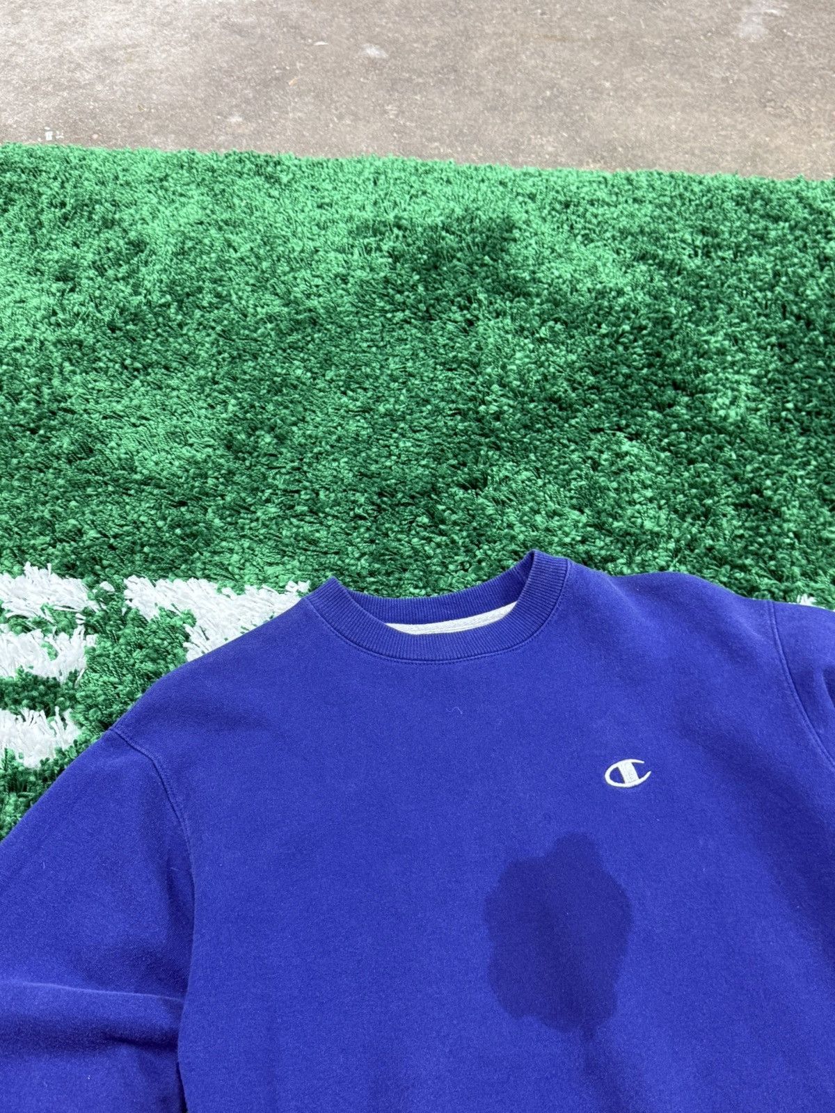 Champion × Vintage Vintage Blue Champion Embroidered Logo Sweatshirt Medium M Size US M / EU 48-50 / 2 - 2 Thumbnail
