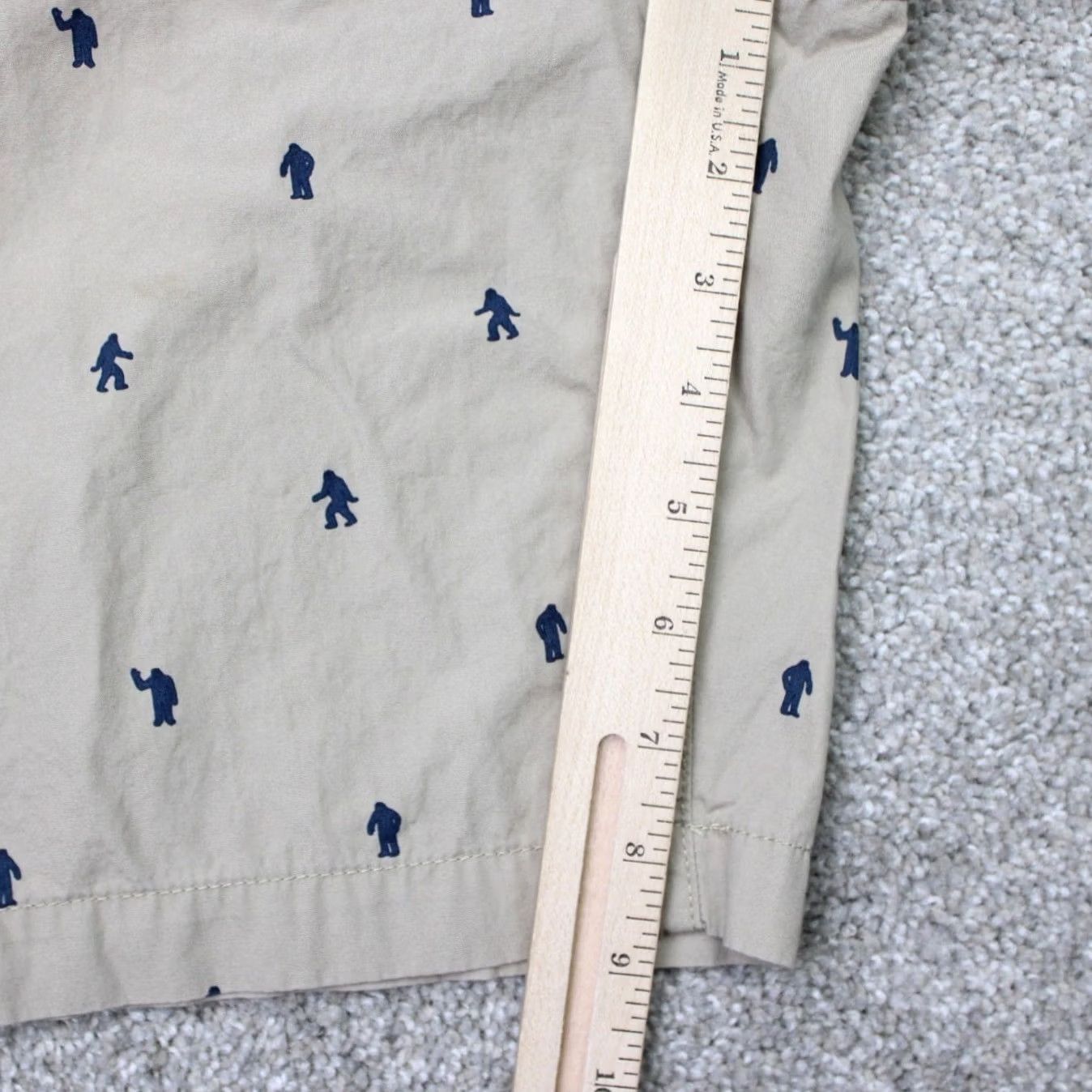 Eddie Bauer Eddie Bauer Chino Shorts Mens 36 Brown All Over Print Geometric AOP 9" Inseam Regular Fit 100% Cotton Size US 36 / EU 52 - 4 Thumbnail