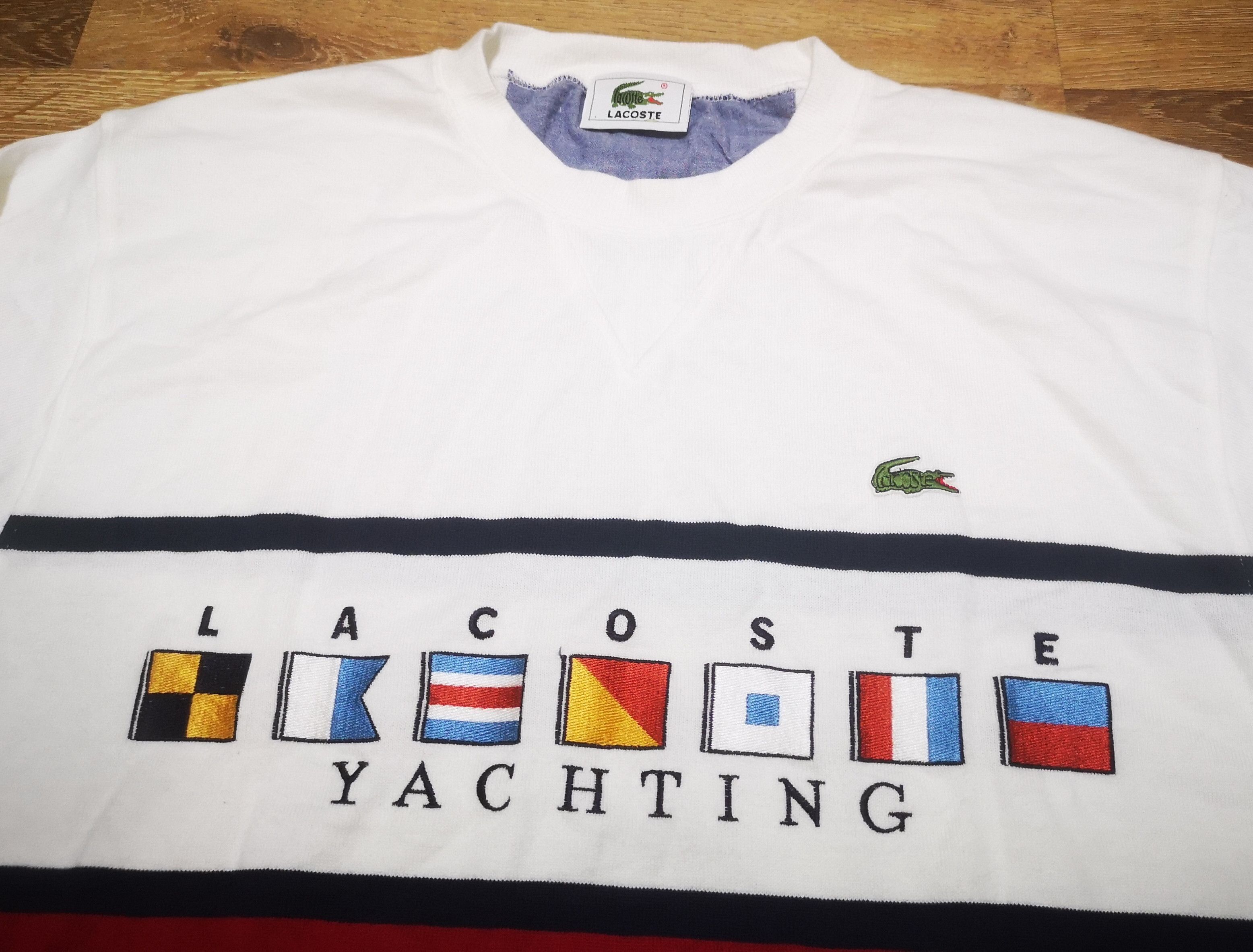Designer × Lacoste × Vintage Vintage Lacoste Yachting Flag Sailing Gear Multicolour Shirt Size US L / EU 52-54 / 3 - 3 Thumbnail
