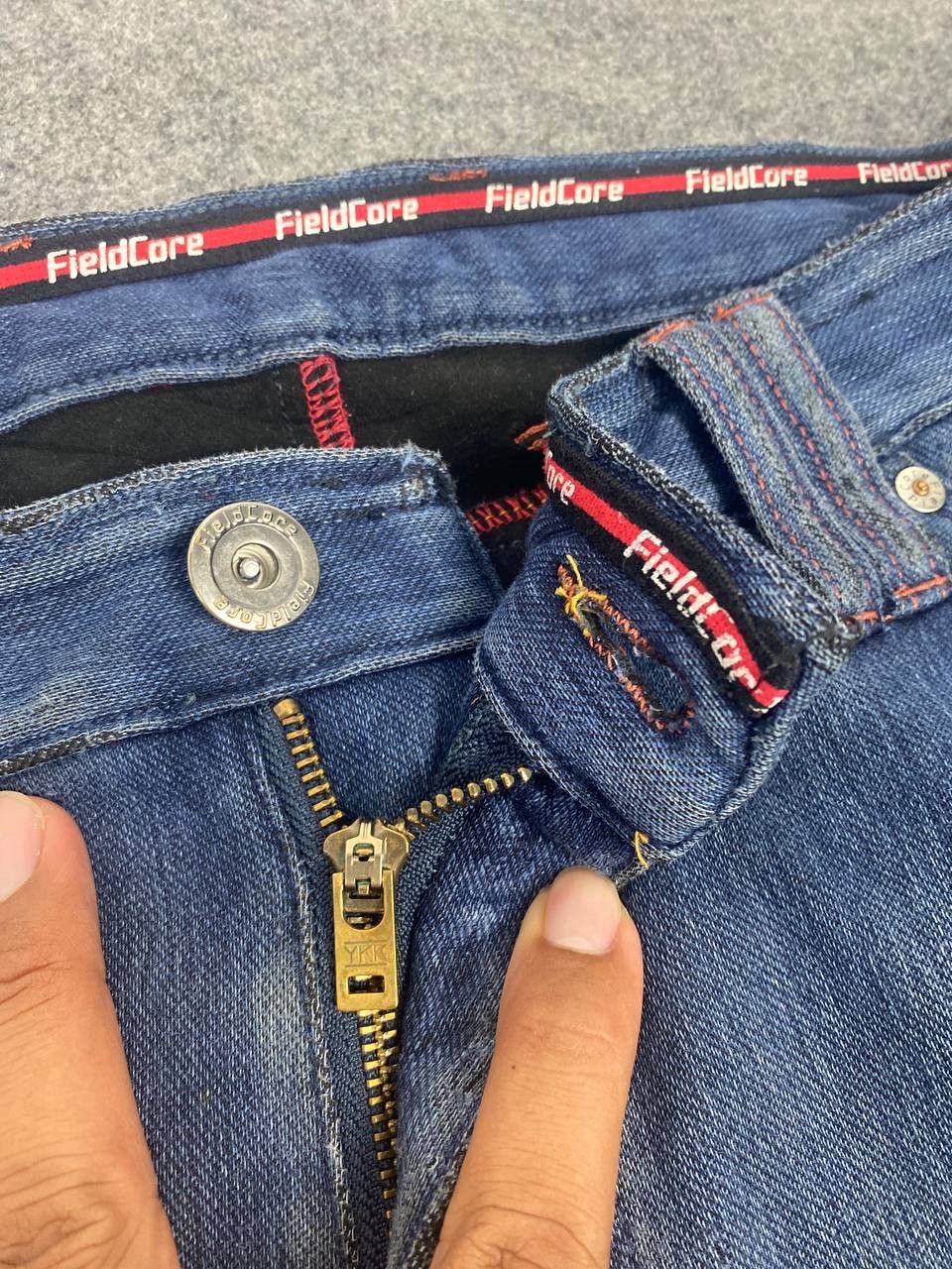 Japanese Brand fieldcore japanese brands cargo distressed denim Size US 35 - 14 Thumbnail