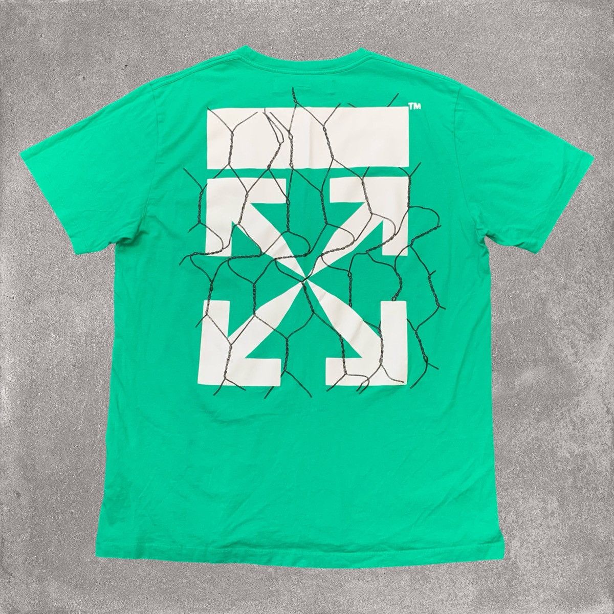 Off-White Off White Large Tee Fence Arrows Green T-Shirt Virgil Abloh Size US L / EU 52-54 / 3 - 1 Thumbnail