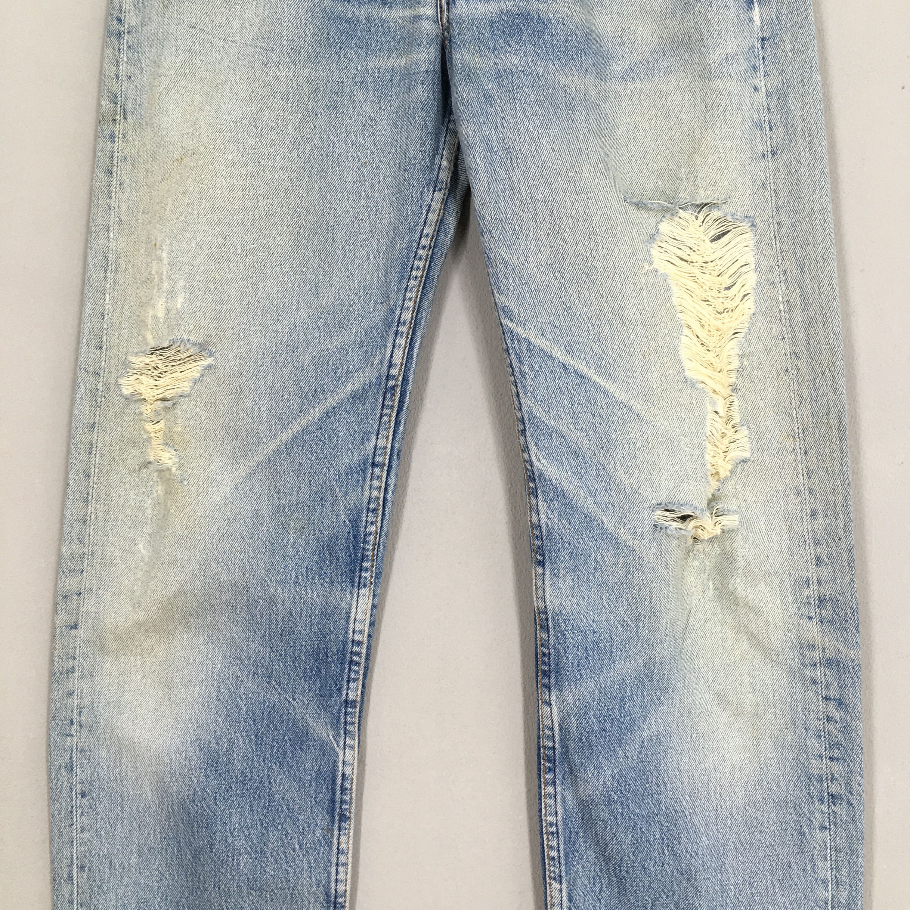 Levi's Size 31x29 Vintage 90s Levi's 501 Distressed Jeans S1679 Size US 31 - 3 Thumbnail
