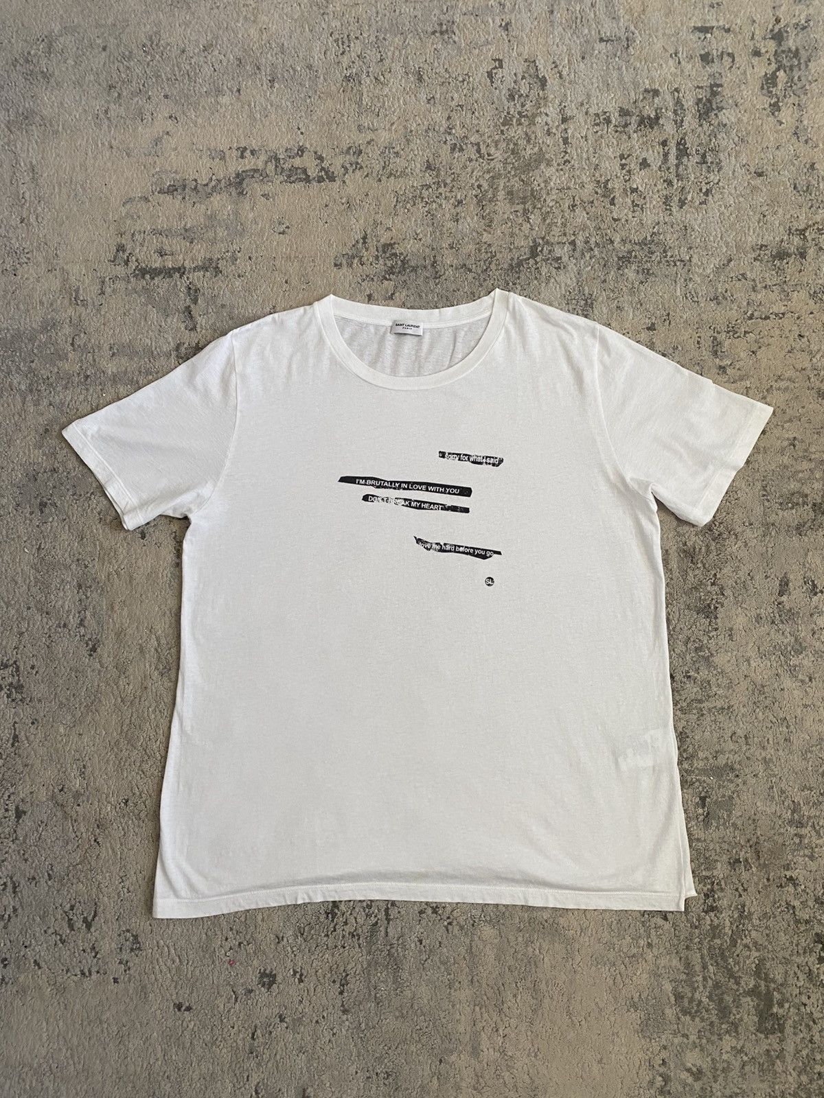 Saint Laurent Paris Saint Laurent AW18 Poem Tee (XL) | Grailed