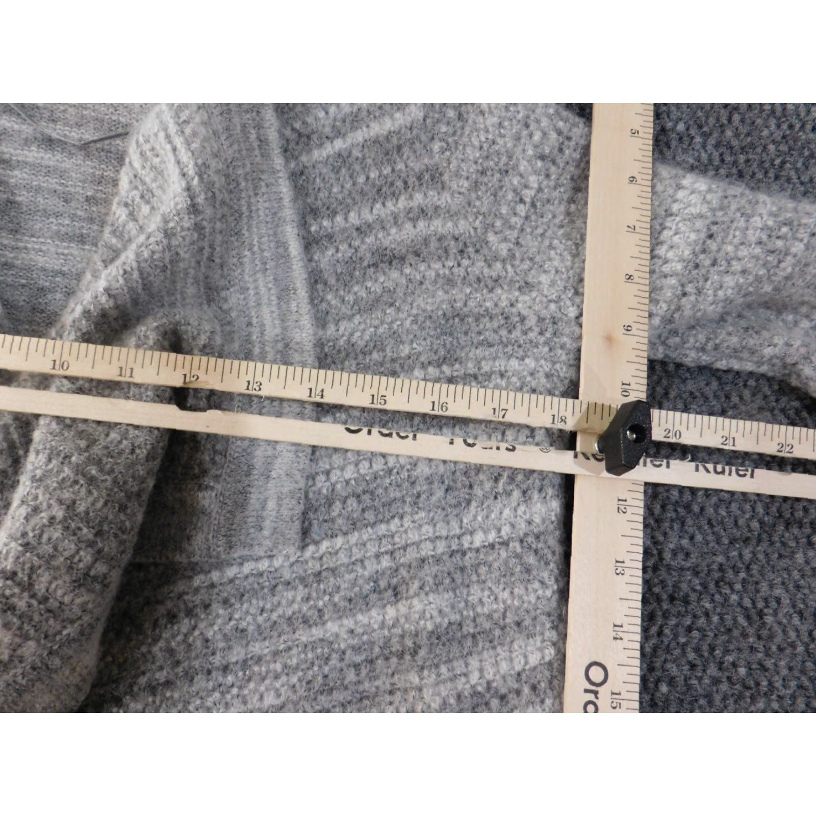 Loft LOFT Cardigan Sweater Small Gray Open-Knit Acrylic Polyester Womens Crew Neck Long Sleeve Stretch Casual Modern Designer Size S / US 4 / IT 40 - 6 Thumbnail