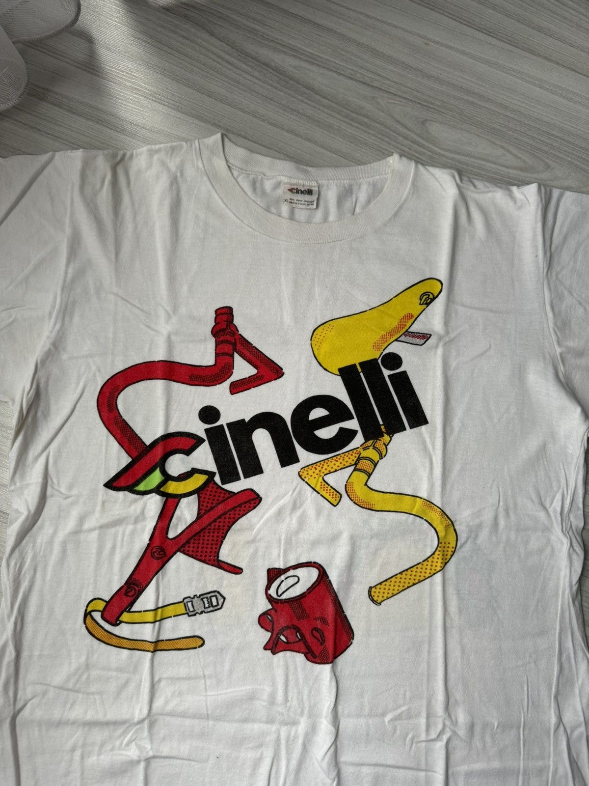 Vintage Vintage Cinelli Single Stitch Graphic Tee Logo Cycling Size US M / EU 48-50 / 2 - 3 Thumbnail