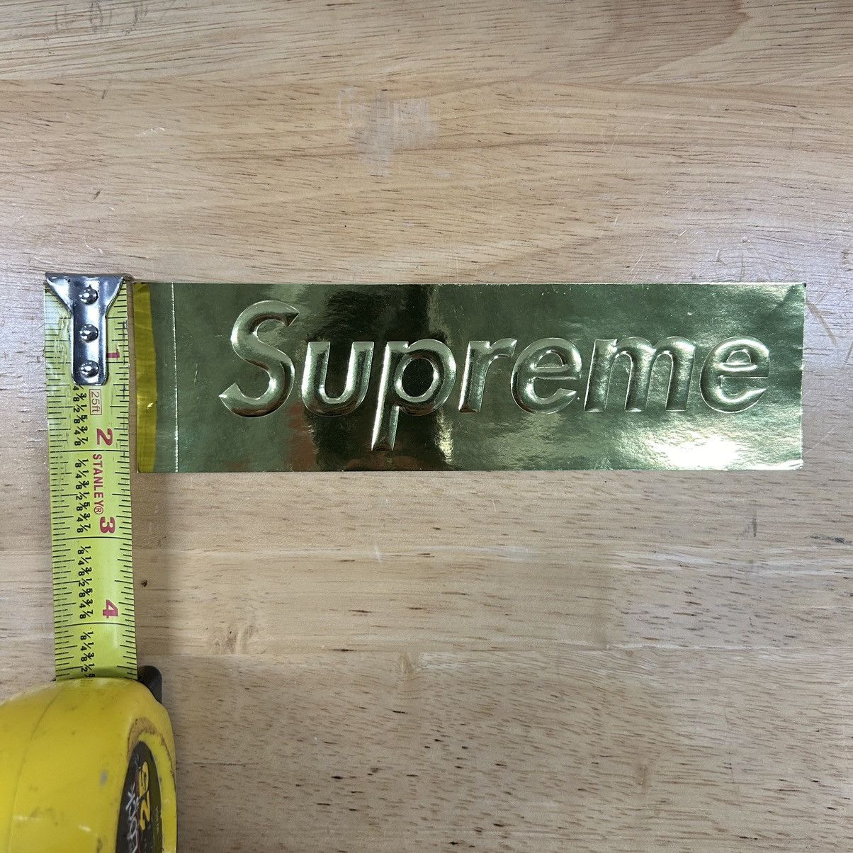 Supreme Supreme Gold Box Logo Sticker Decal Embossed FW22 NEW 8” Size ONE SIZE - 4 Thumbnail