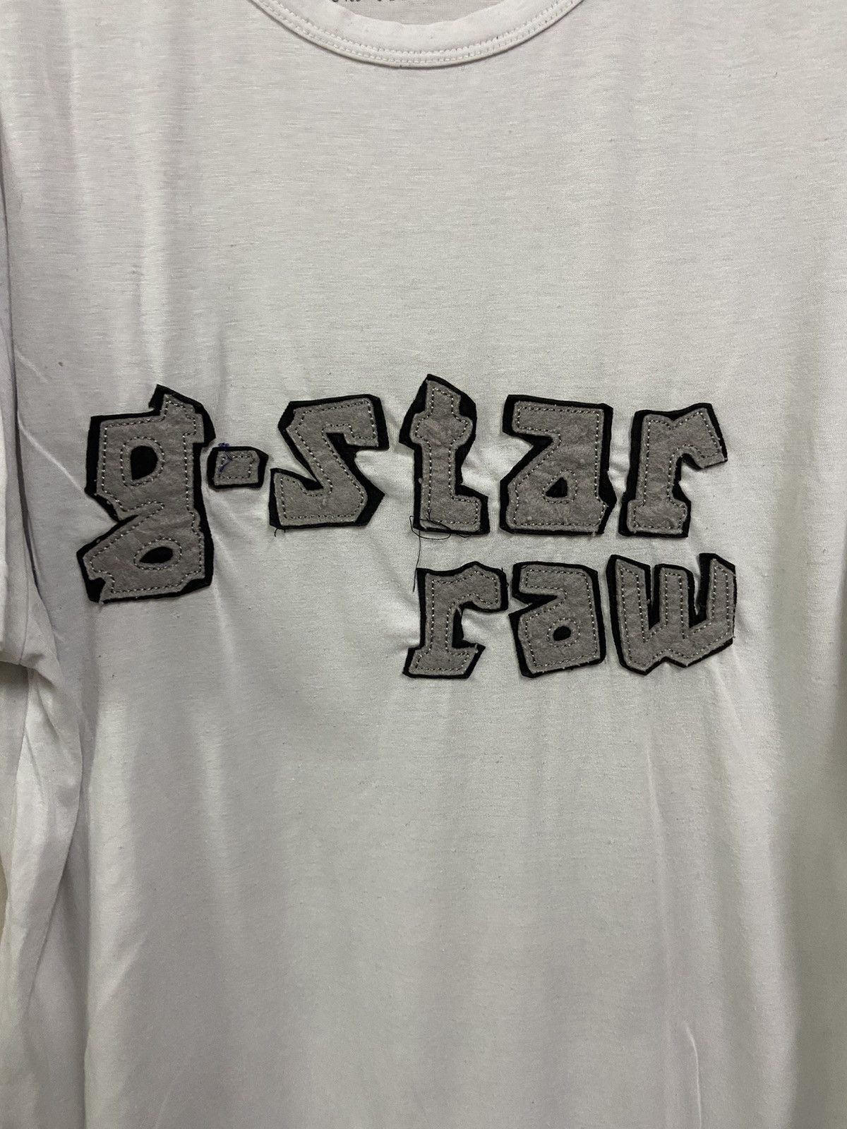 G-Star G Star Raw T-Shirt White Big Central Logo Size US XL / EU 56 / 4 - 2 Thumbnail