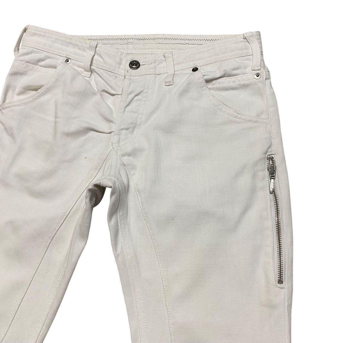 Yohji Yamamoto A.A.R Against All Risks White Denim Zipper Jeans Size US 29 - 5 Thumbnail