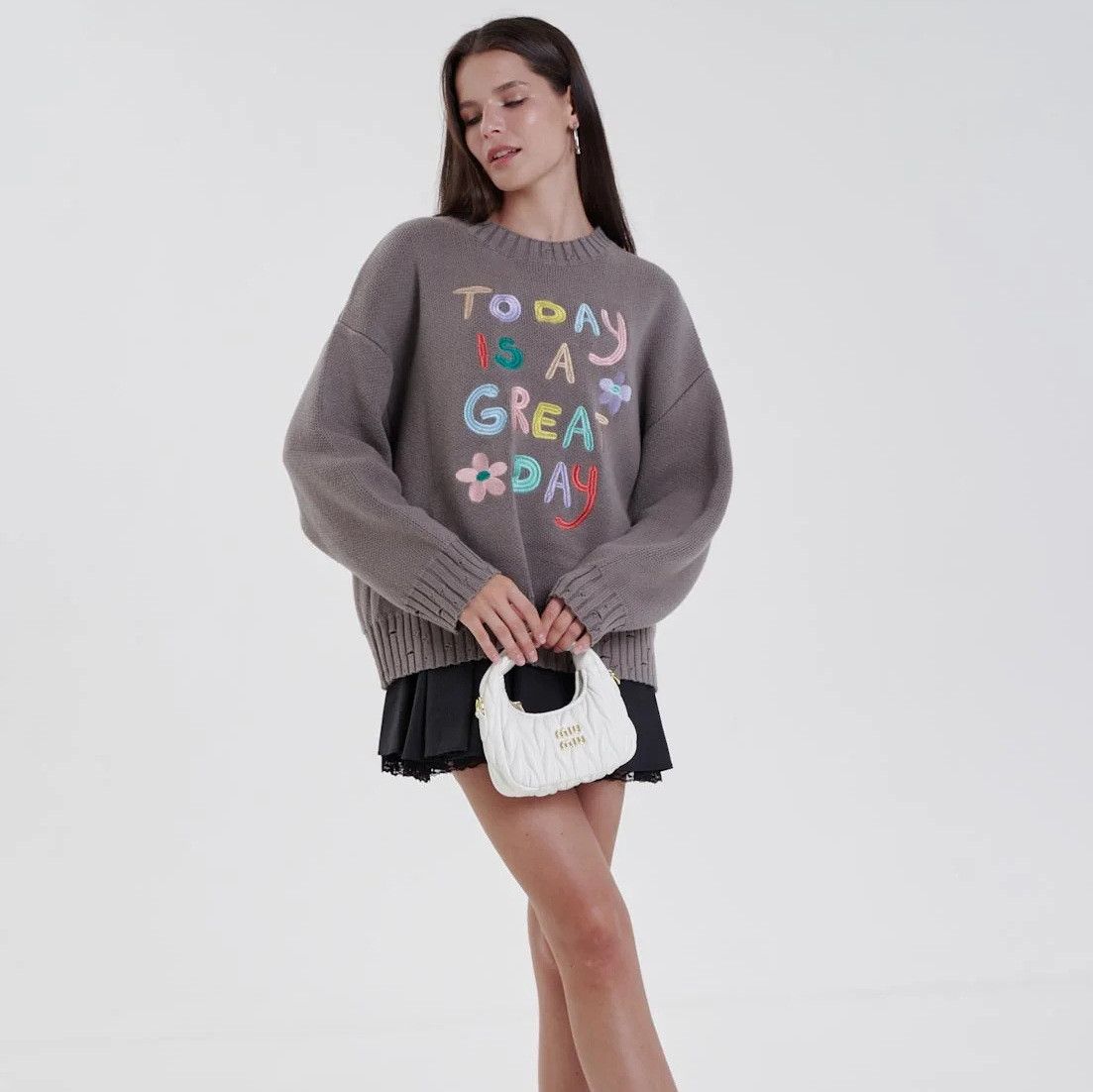 Other women's loose letter embroidered sweater Size M / US 6-8 / IT 42-44 - 5 Thumbnail