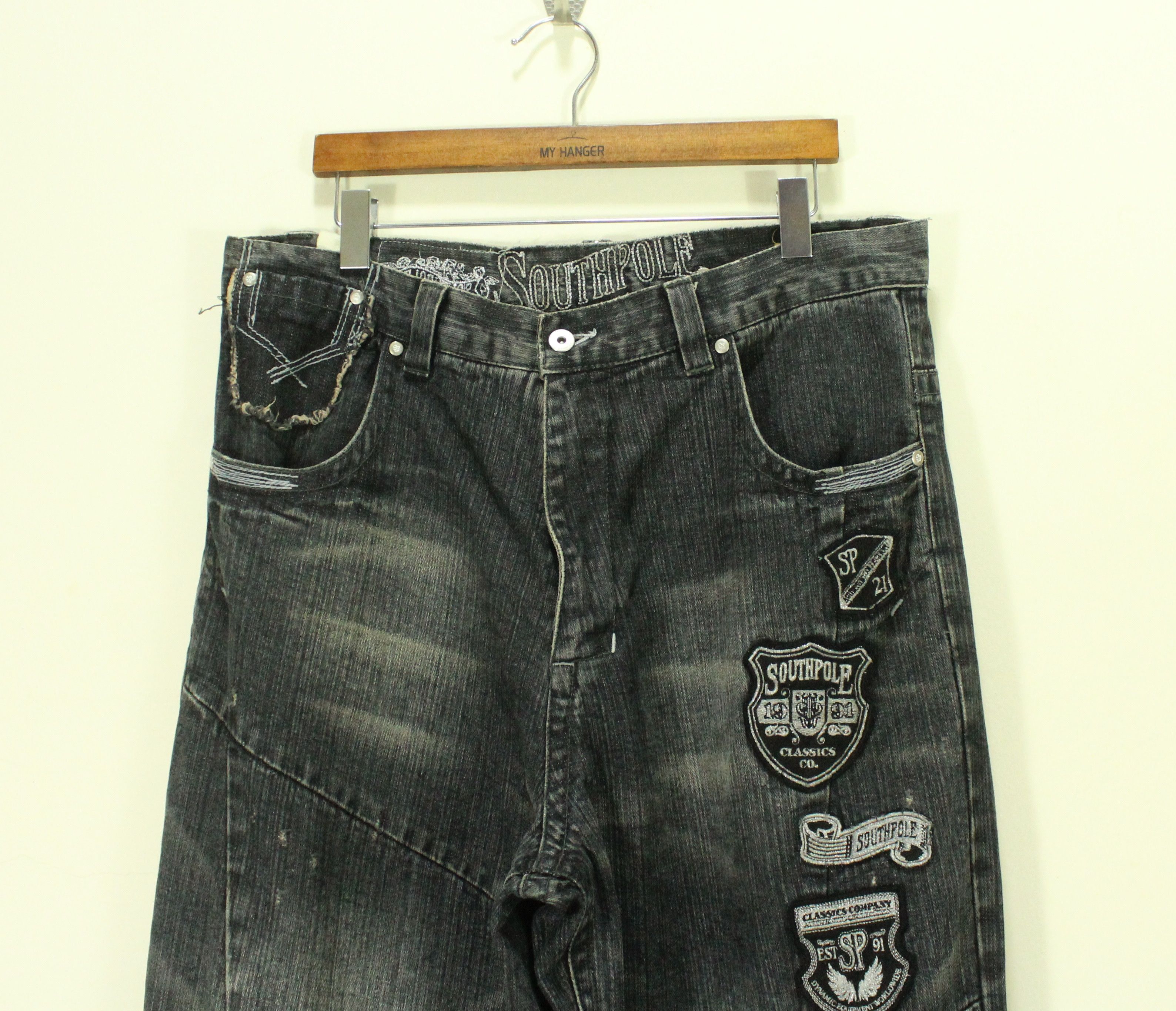 Southpole SOUTHPOLE Denim Patches Logo Baggy JNCO PNB STUSSY Size US 36 / EU 52 - 4 Thumbnail