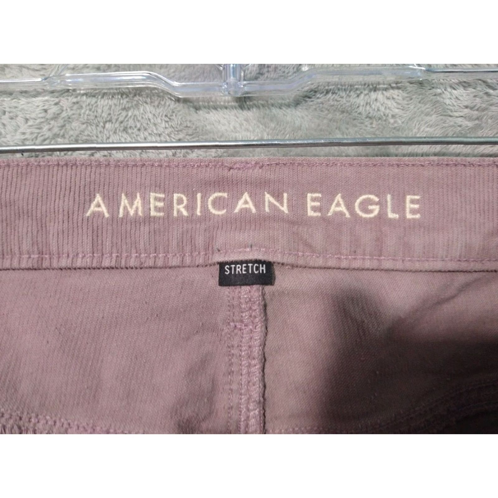 American Eagle Outfitters American Eagle Outfitters Pants Women 18 Pink Corduroy 90s High Rise Straight Stretch Chino Plus Size Short 28 In Inseam Womens Size 40" / US 18 - 7 Thumbnail
