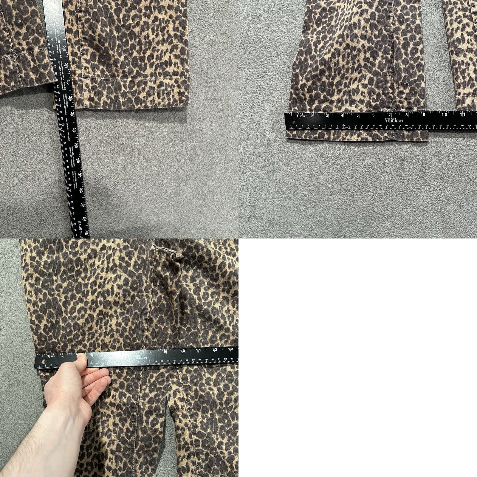 Vintage Belle by Kim Gravel Pants Womens 8P Petite Brown Leopard Print Bootcut Stretch Size 30" / US 8 / IT 44 - 9 Thumbnail