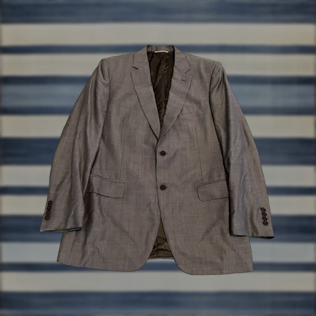 Canali VINTAGE Canali 1934 Travel Wool Mohair Suit Mens 46R Jacket 34x32 Pants Gray 2 Piece Mens Size 34R - 1 Thumbnail