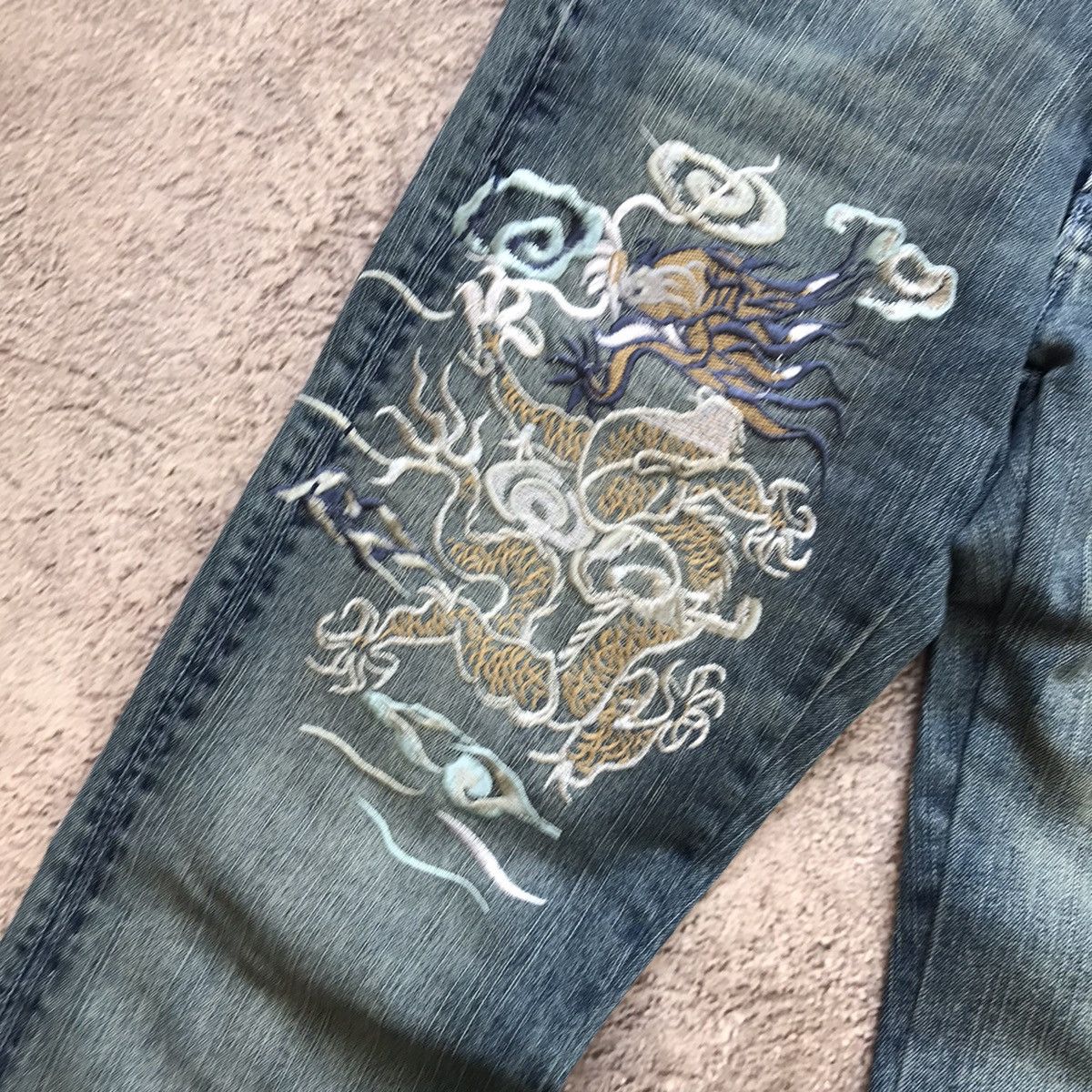 Vintage Vintage 90s Distressed Flared Jeans Low Rise Grunge Y2K 26 Size 26" / US 2 / IT 38 - 4 Thumbnail