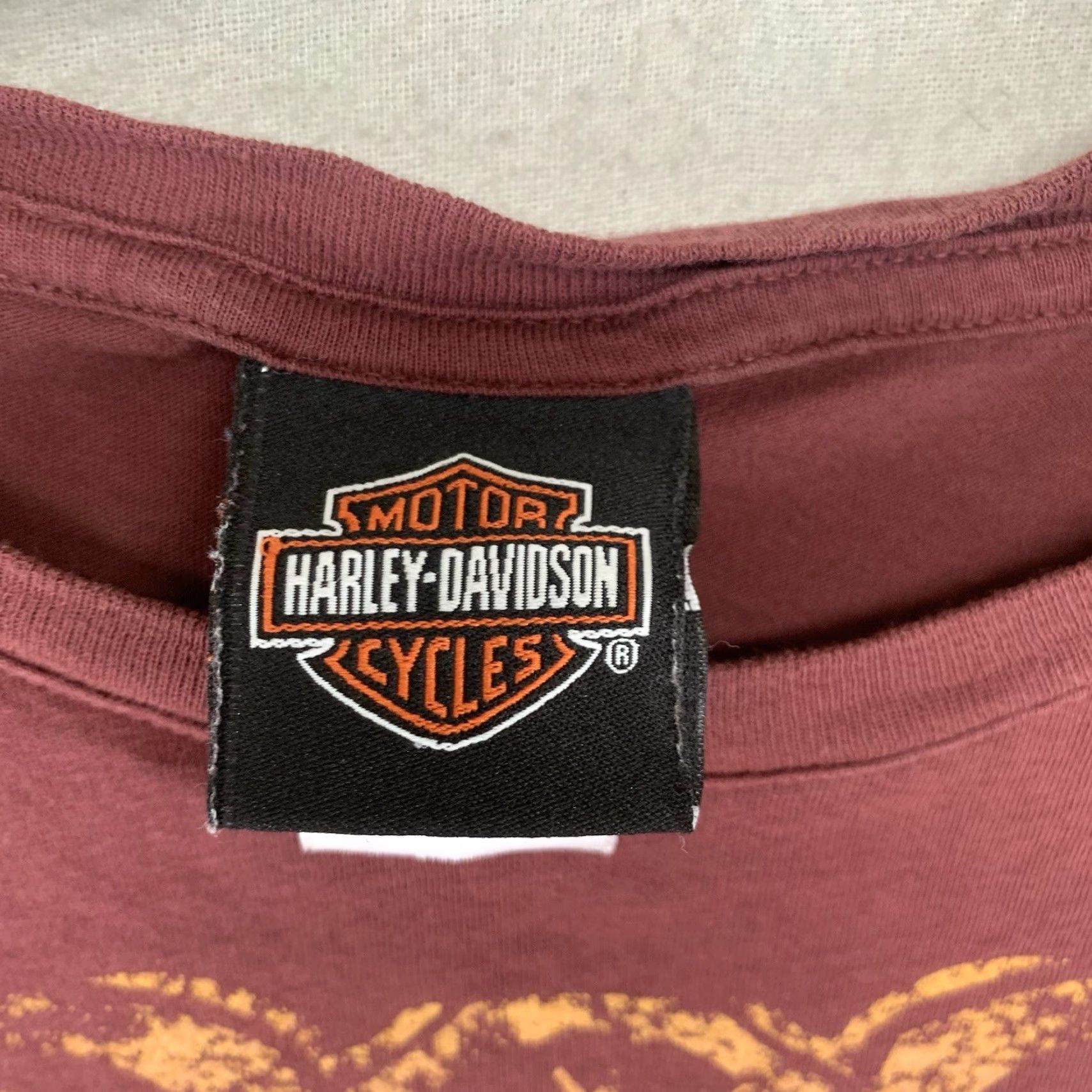 Harley Davidson Harley-Davidson Women's T-Shirt Large Casual Graphic Skull Sword Rusty Red Cotton Basic Summer Fall Spring Winter Size L / US 10 / IT 46 - 5 Thumbnail