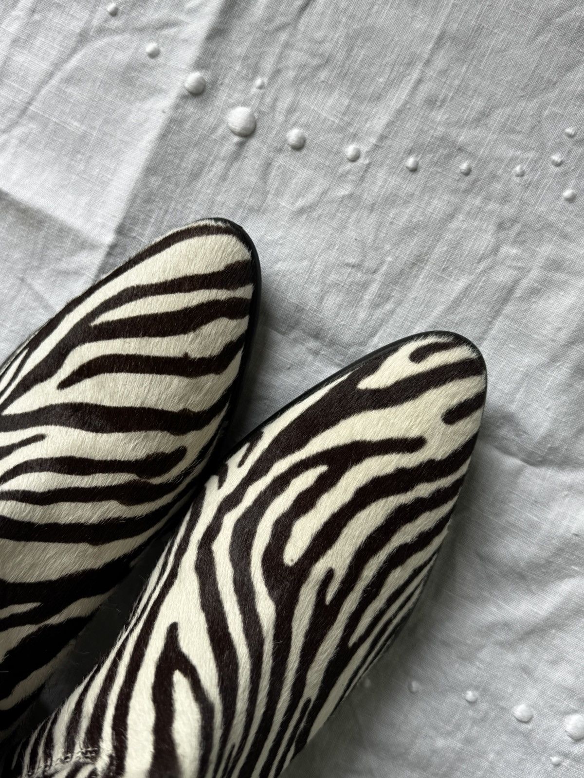 Other Anna F Cowboy Boots Pony Hair Zebra Print Size US 7 / IT 37 - 3 Thumbnail