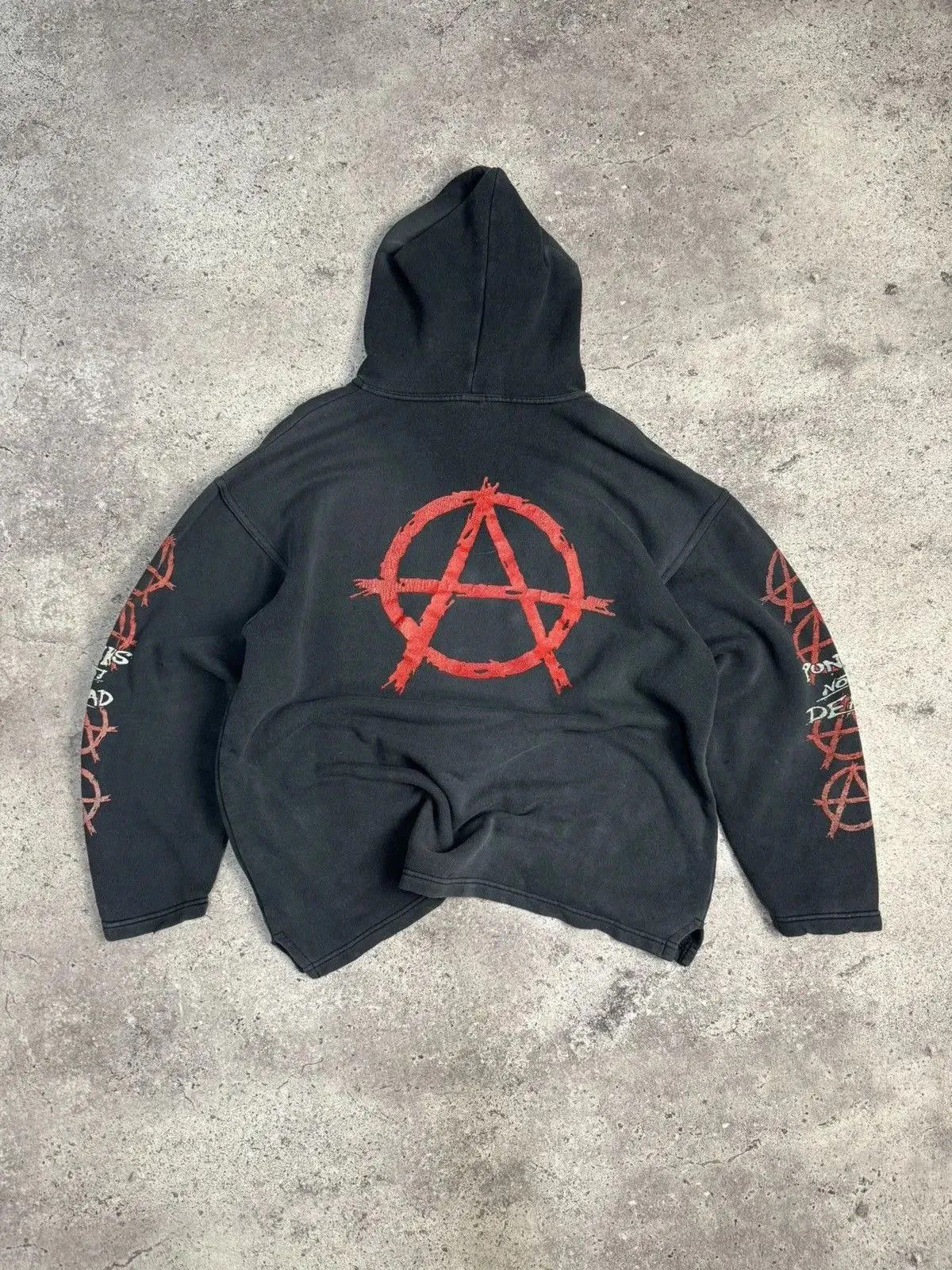 Band Tees × Ghost Supply Very rare Anarchy Punks not Dead merch vintage faded hoodie Size US L / EU 52-54 / 3 - 4 Thumbnail