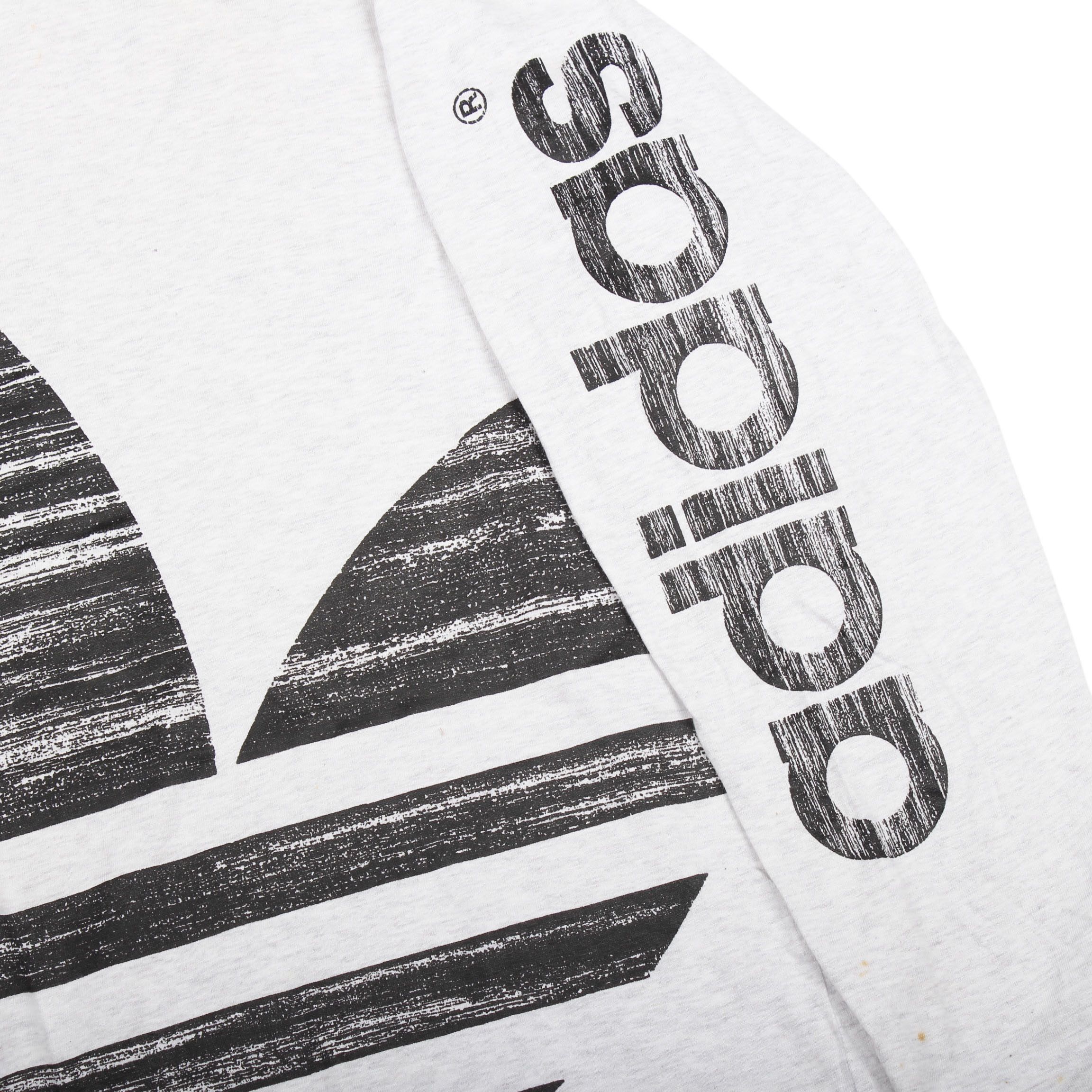 Adidas × Vintage Vintage 90s adidas T- Shirt Single Stitch Big Logo Size US L / EU 52-54 / 3 - 3 Thumbnail