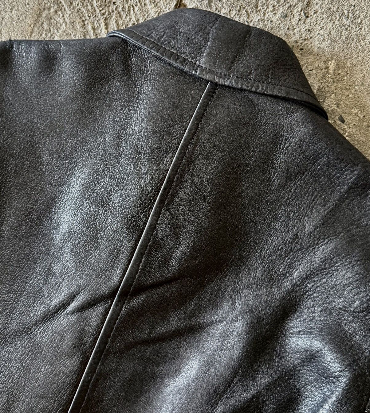 Prada Prada - 1999 - Velcro Zippered - Leather Jacket Size XS / US 0-2 / IT 36-38 - 14 Thumbnail