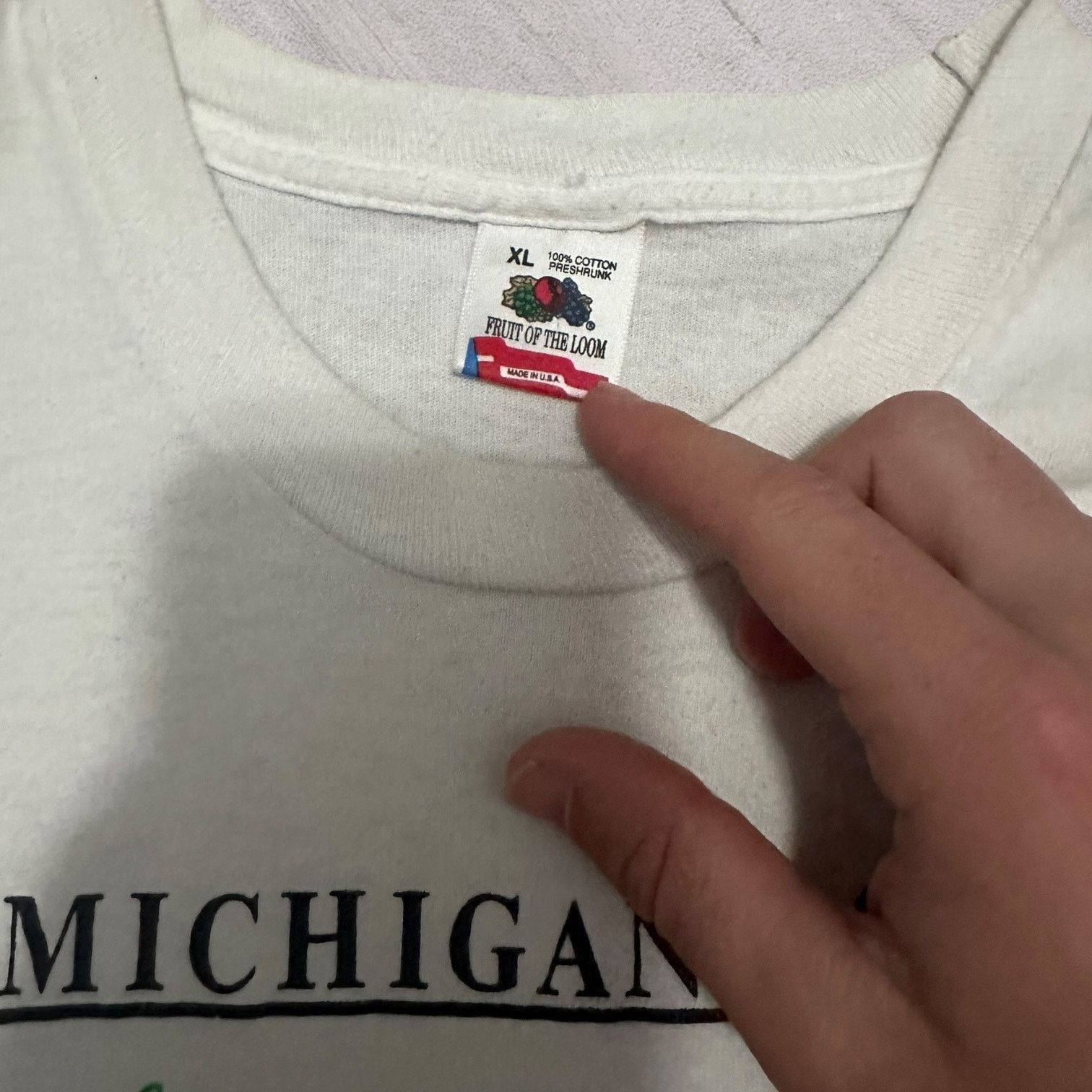 Fruit Of The Loom 1988 Michigan state university single stitch Size US XL / EU 56 / 4 - 3 Thumbnail