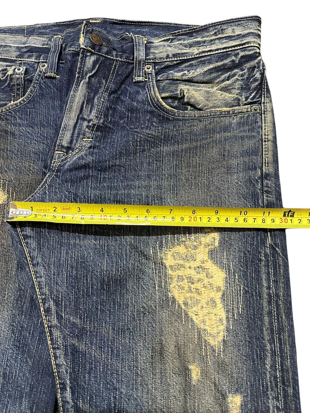 Edwin Vintage Edwin Mud Wash Style Distress Style Loose Jeans Size US 34 / EU 50 - 15 Thumbnail