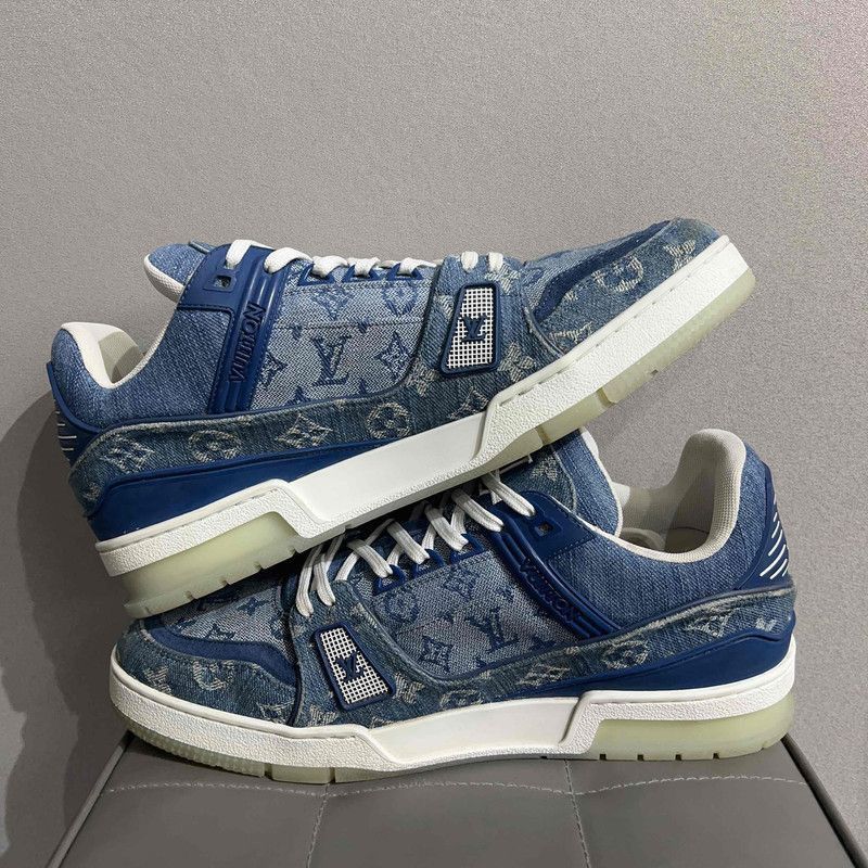 Louis Vuitton Louis Vuitton Denim Low-Top Trainers for Men -2508 Size US 9.5 / IT 39.5 - 8 Thumbnail