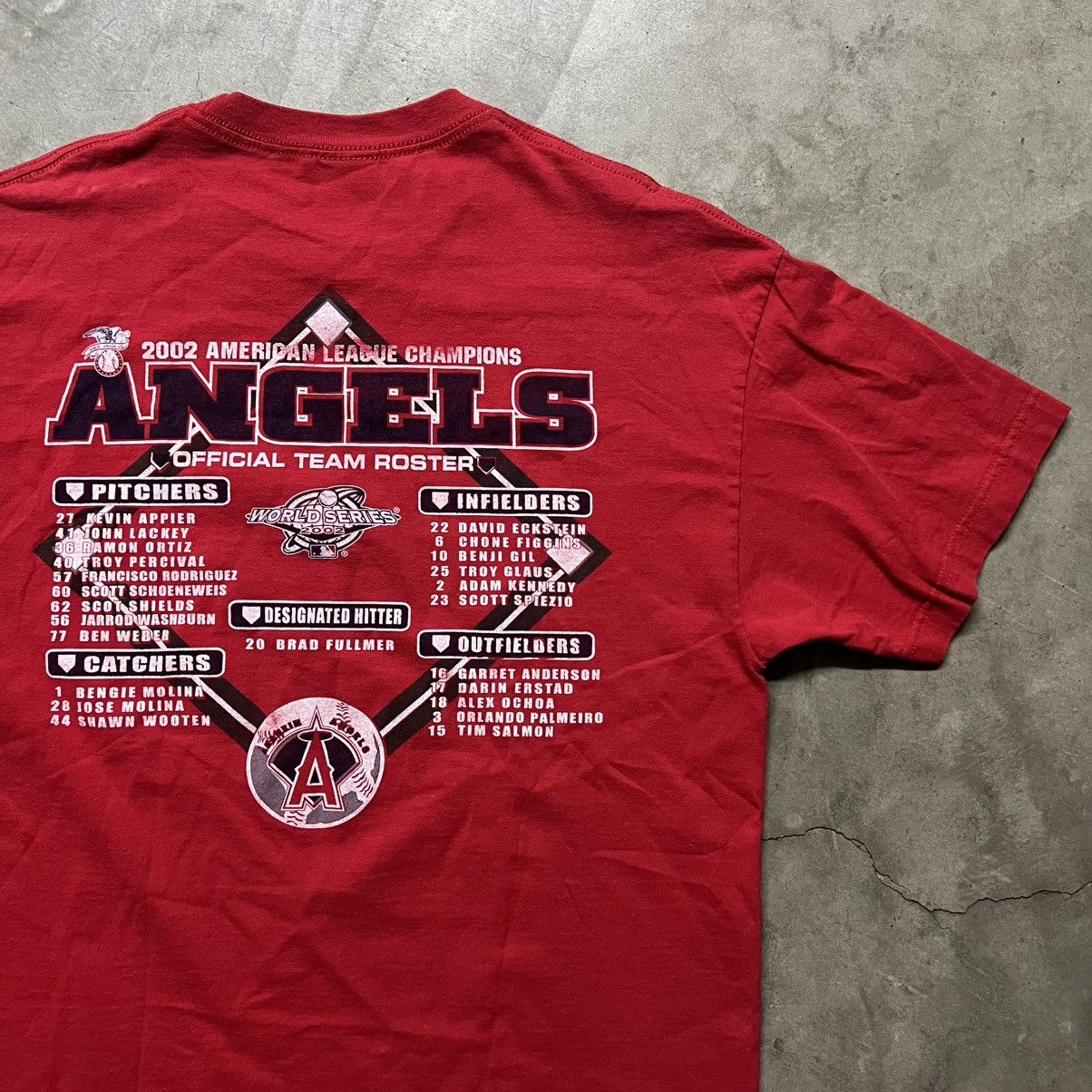 MLB × Vintage Vintage 2002 MLB Angles Baseball World Series T-Shirt Size US XL / EU 56 / 4 - 3 Thumbnail