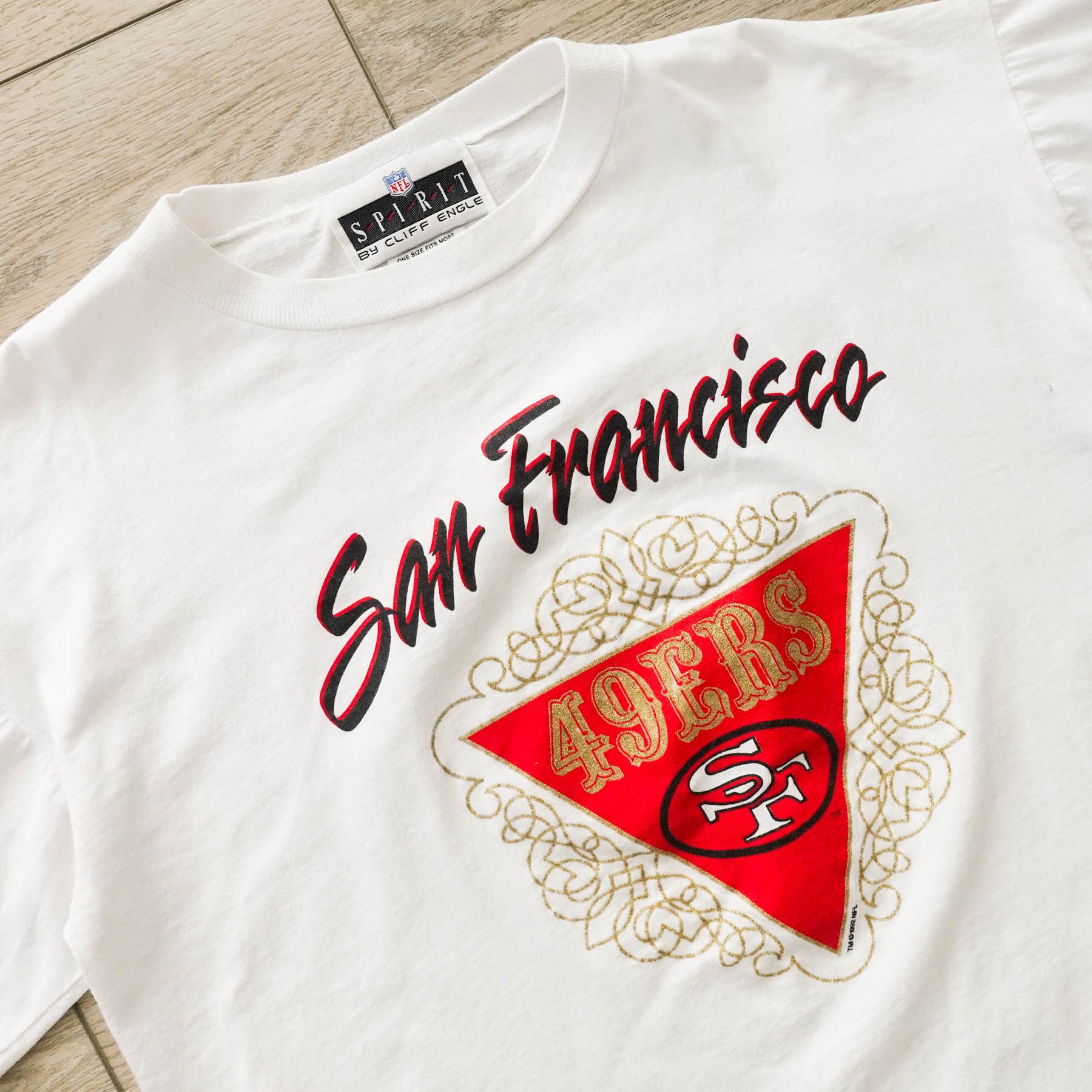 Vintage Vintage 1992 San Francisco 49'ers Cliff Engle SS T-Shirt US Size US XL / EU 56 / 4 - 6 Thumbnail