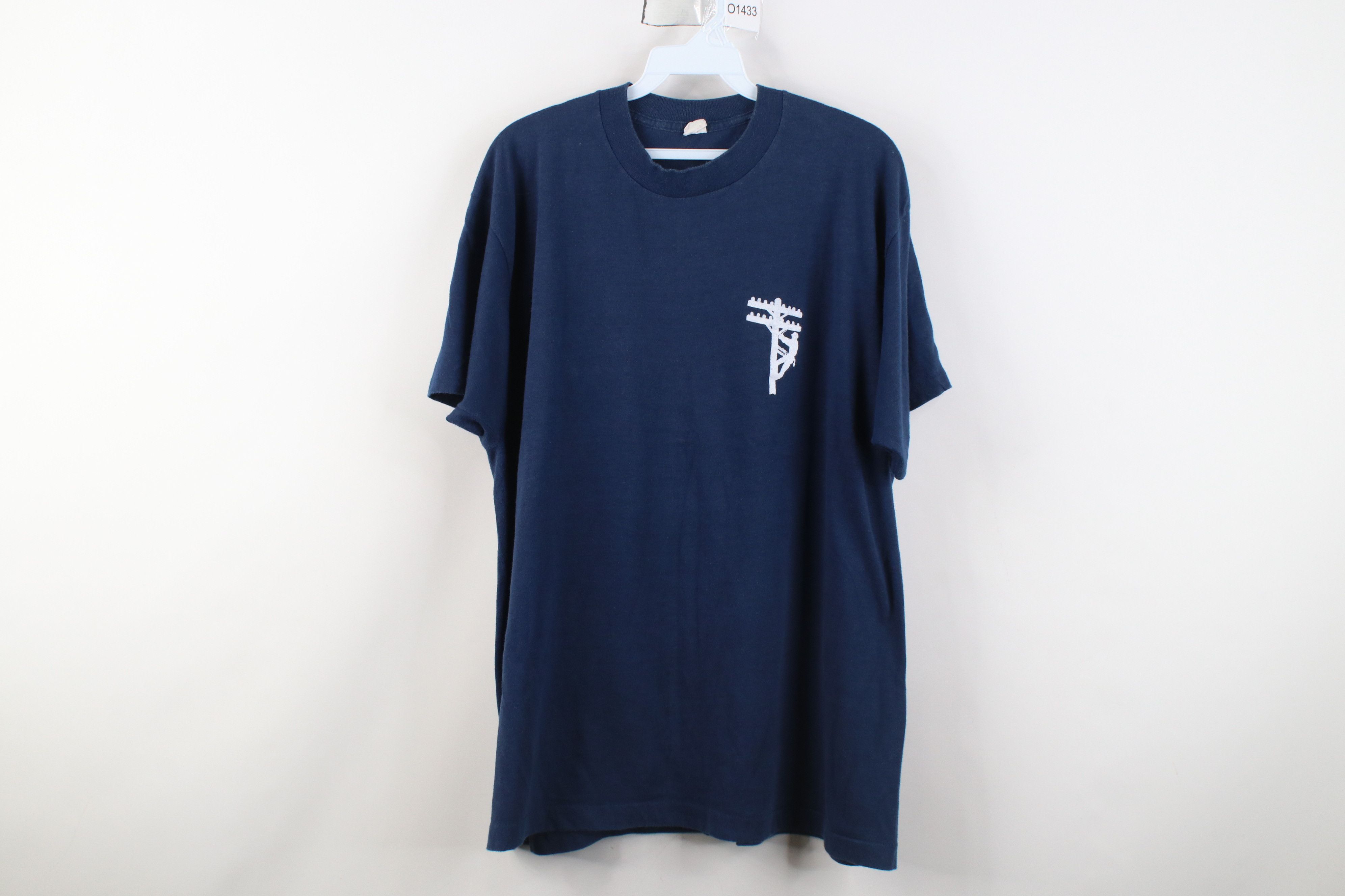 Vintage Vintage 80s 90s IBEW Union Linemen Short Sleeve T-Shirt USA Size US XL / EU 56 / 4 - 1 Thumbnail