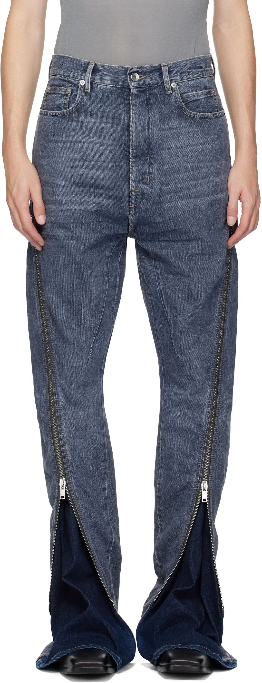 o1mle0226 Bolan Banana Denim Pants in Blue