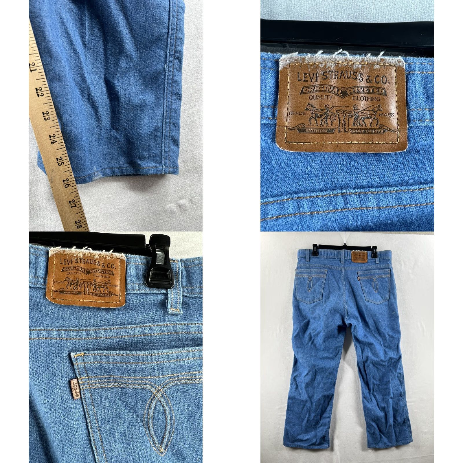 Levi's VINTAGE Levi's Denim Jeans Baggy Straight Leg 34x26 Medium Wash Blue Men's Jeans 505 USA 34 Inseam 26 Regular Rise High Straight Size US 34 / EU 50 - 8 Thumbnail