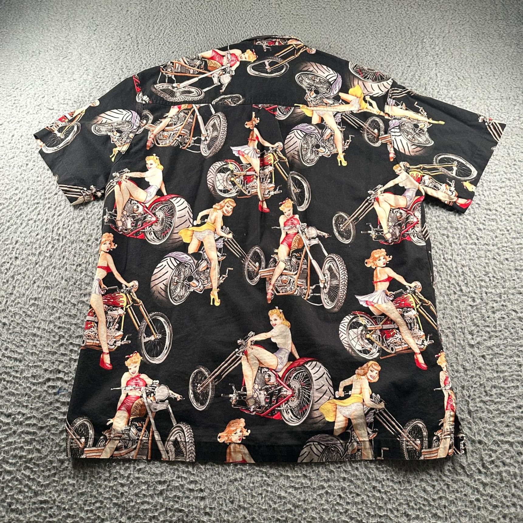 Vintage High Seas Shirt Mens M Black Pinup Motorcycle Short Sleeve Camp Button-Up Size US M / EU 48-50 / 2 - 4 Thumbnail