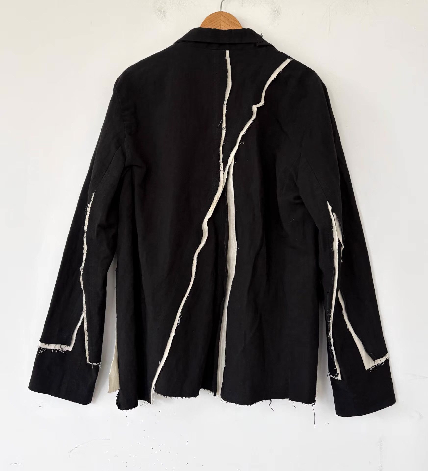 By Walid By Walid Men's Linen Paneled Blazer Jacket Ｑ21 Size 48R - 8 Thumbnail