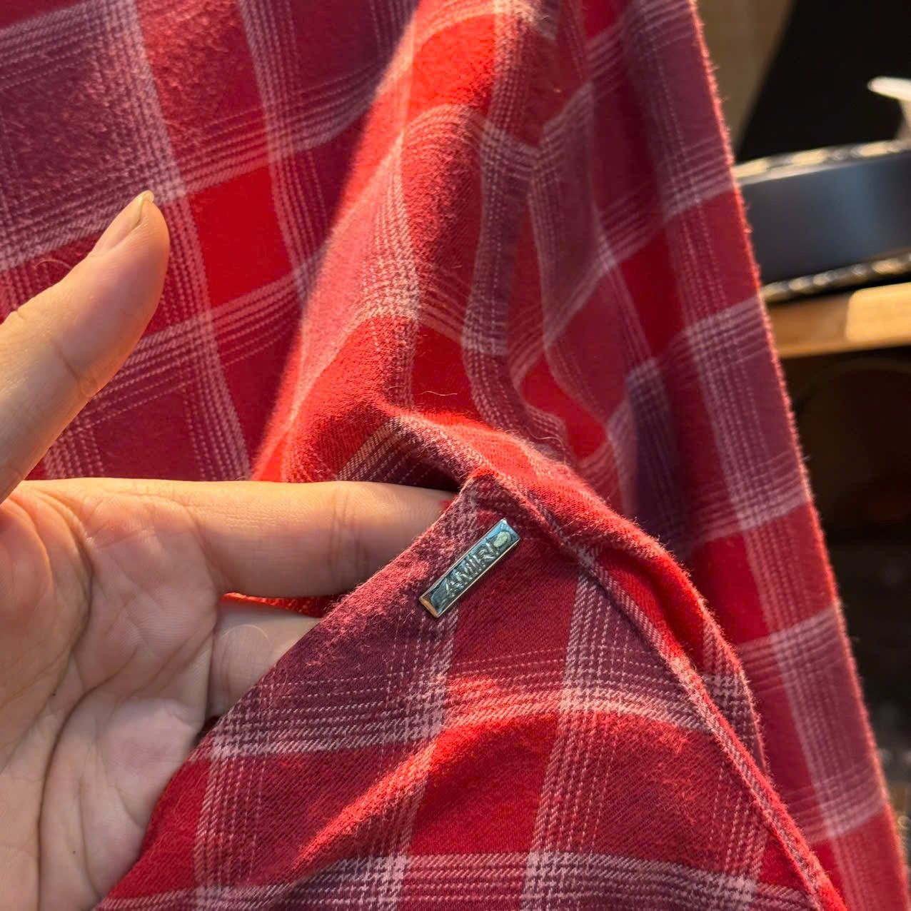 Amiri AMIRI RAW BLEACH RED FLANNEL BUTTON-UP - IT46 Size US S / EU 44-46 / 1 - 5 Thumbnail