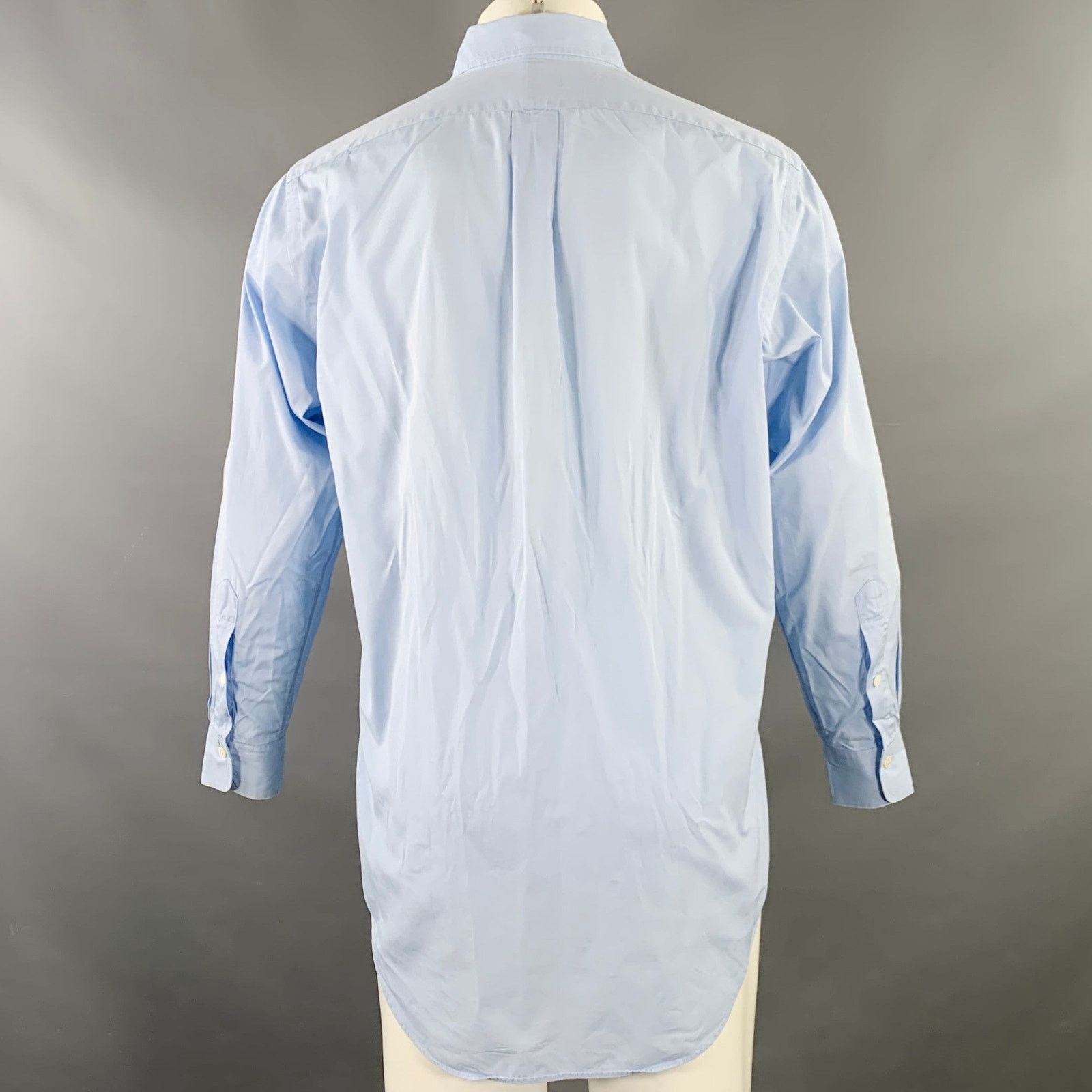 Ralph Lauren RALPH LAUREN Blue Cotton Button Down Collar Long Sleeve Size US M / EU 48-50 / 2 - 3 Thumbnail