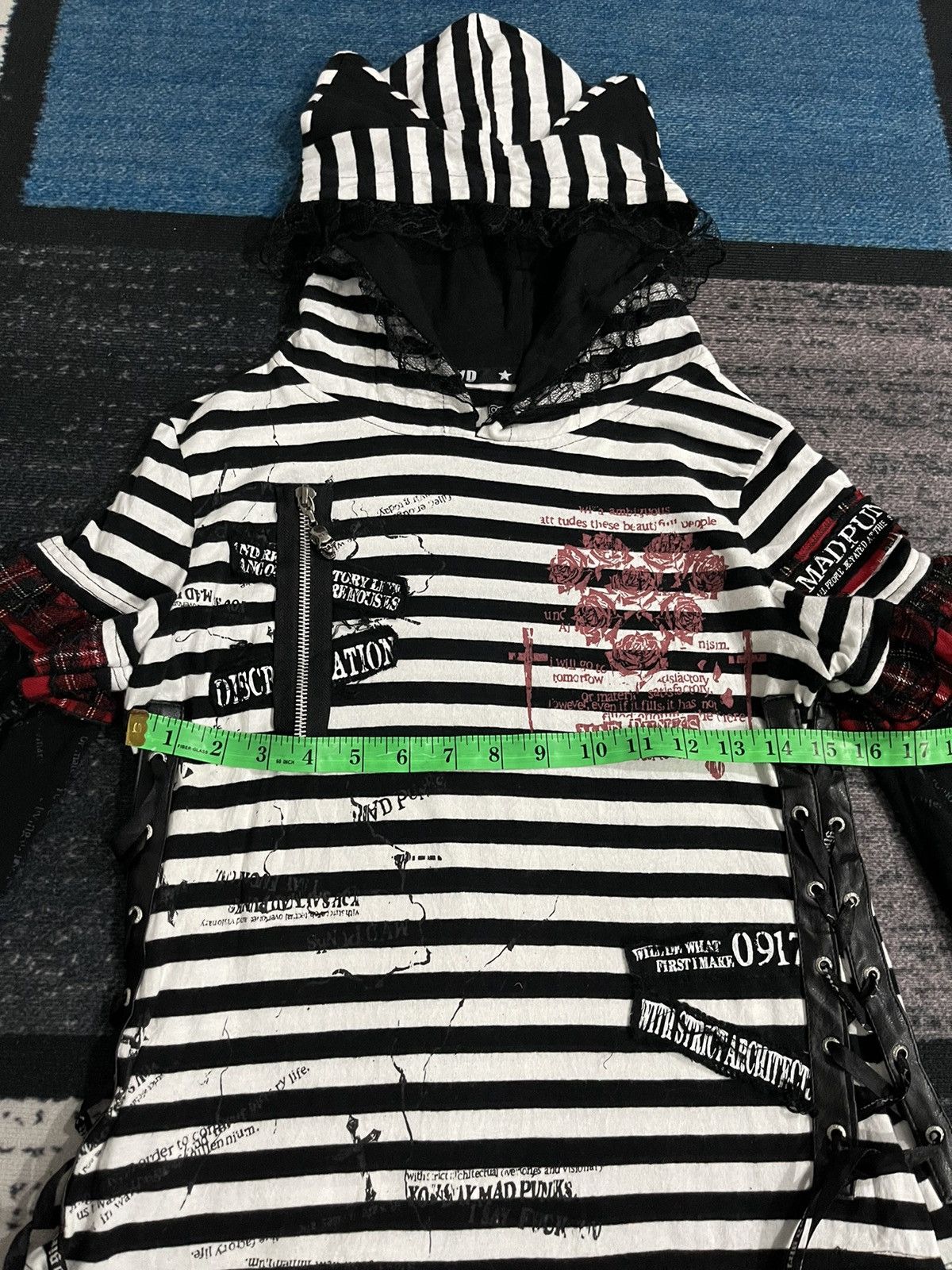 Japanese Brand 📌Binding Offer📌Vintage Mad Punk Girl Longsleeve Hoodie Size M / US 6-8 / IT 42-44 - 19 Thumbnail