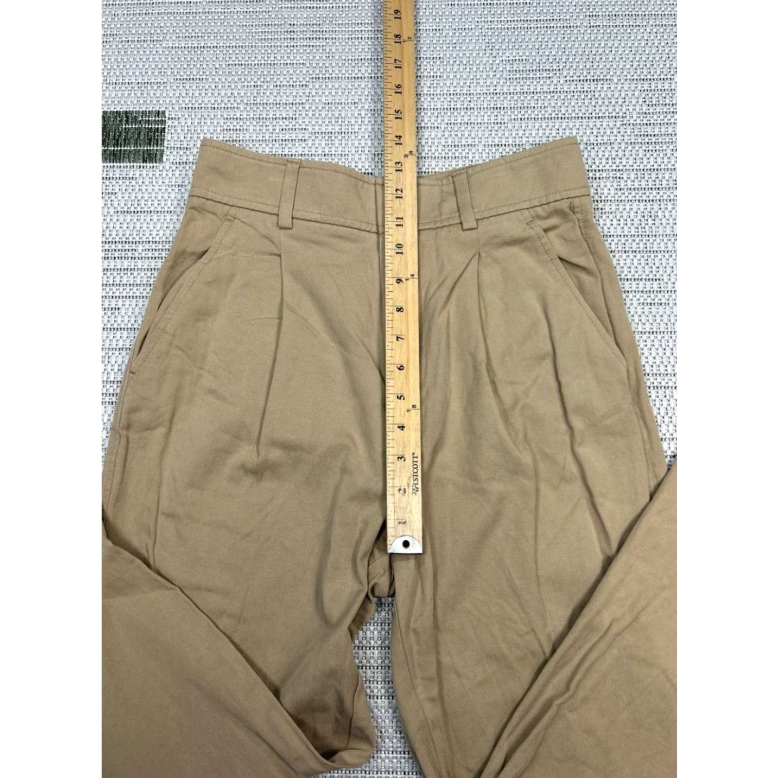 Everlane Everlane The Pleated Air Chino Pants Womens 4 Beige Canvas Tapered Fit High Rise Size 27" / US 4 / IT 40 - 5 Thumbnail