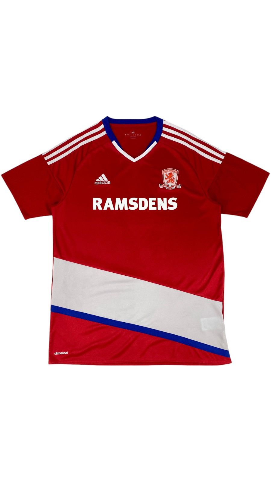 Adidas 2016 2017 Adidas FC Middlesbrough Home Jersey T-shirt Size US L / EU 52-54 / 3 - 1 Thumbnail